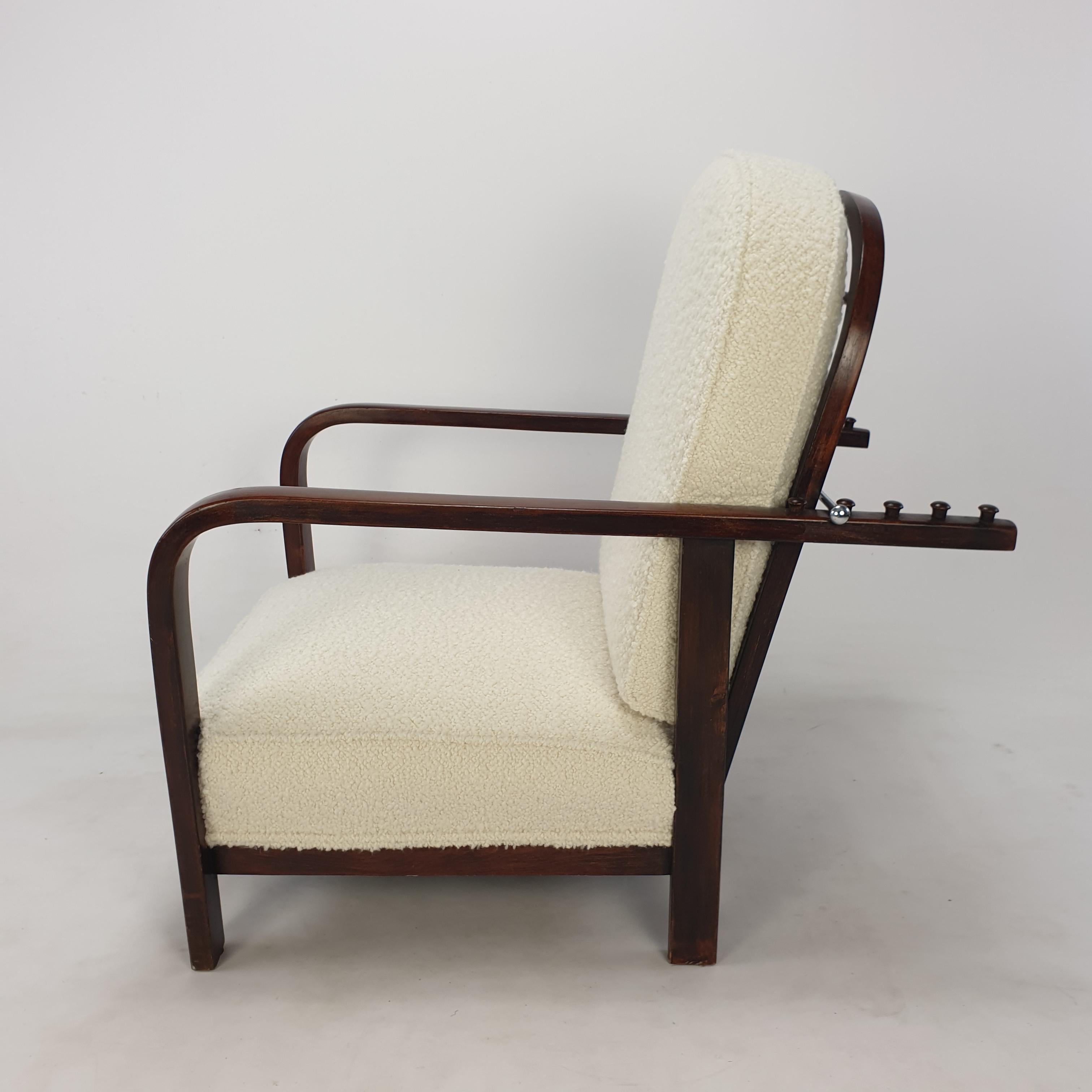Pair of Adjustable Lounge Chairs by Thonet, 1930's For Sale 7