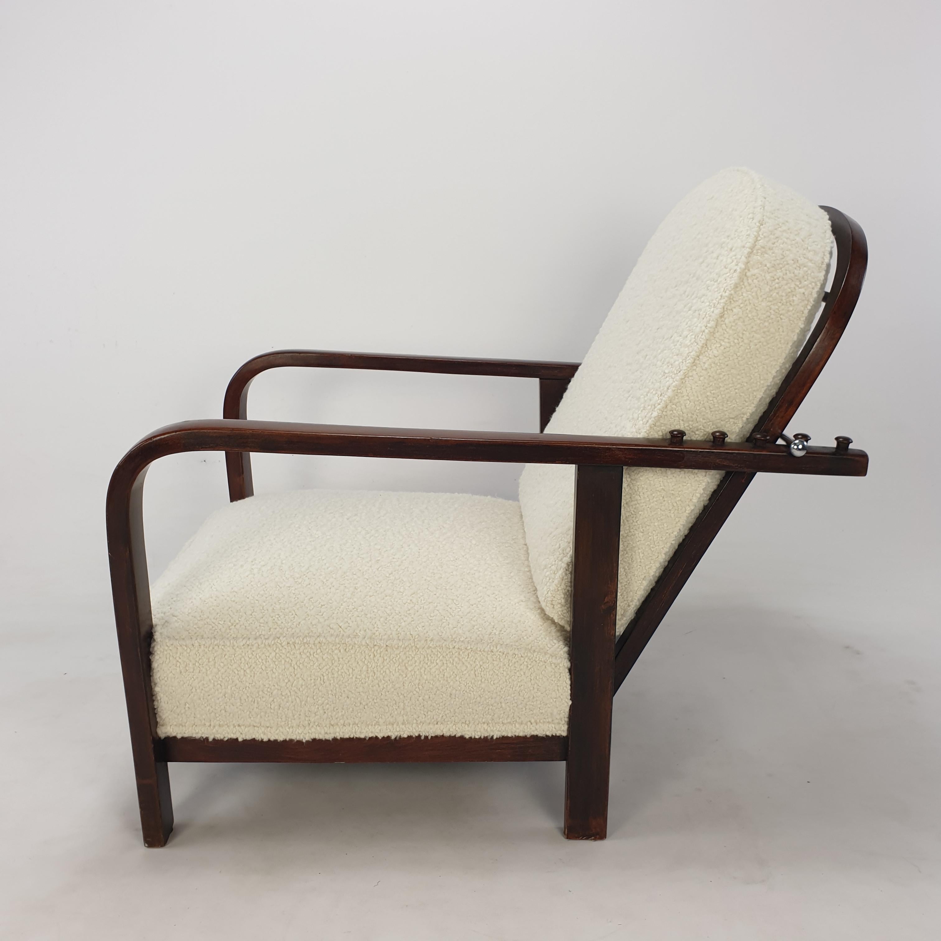 Pair of Adjustable Lounge Chairs by Thonet, 1930's For Sale 8