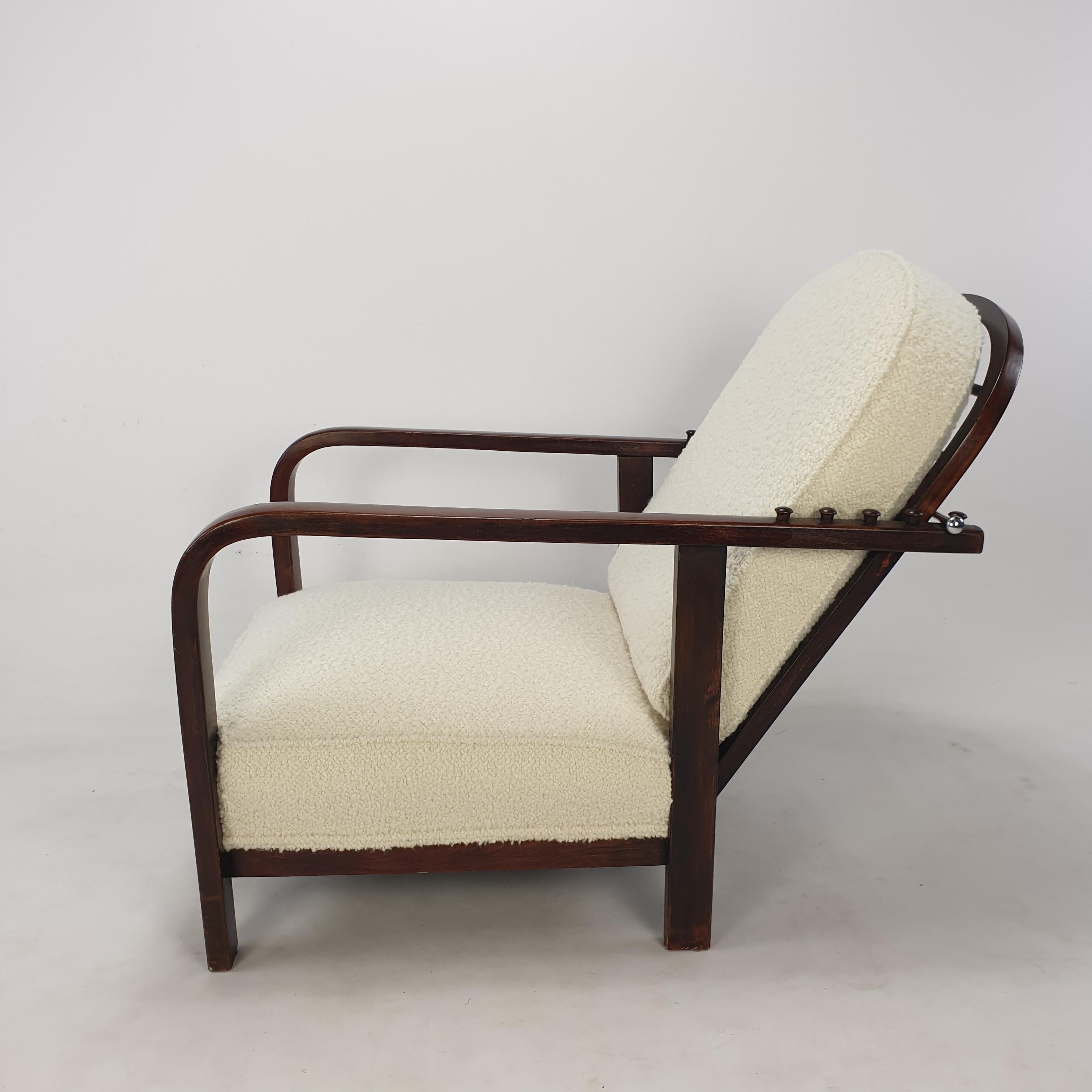 Pair of Adjustable Lounge Chairs by Thonet, 1930's For Sale 9
