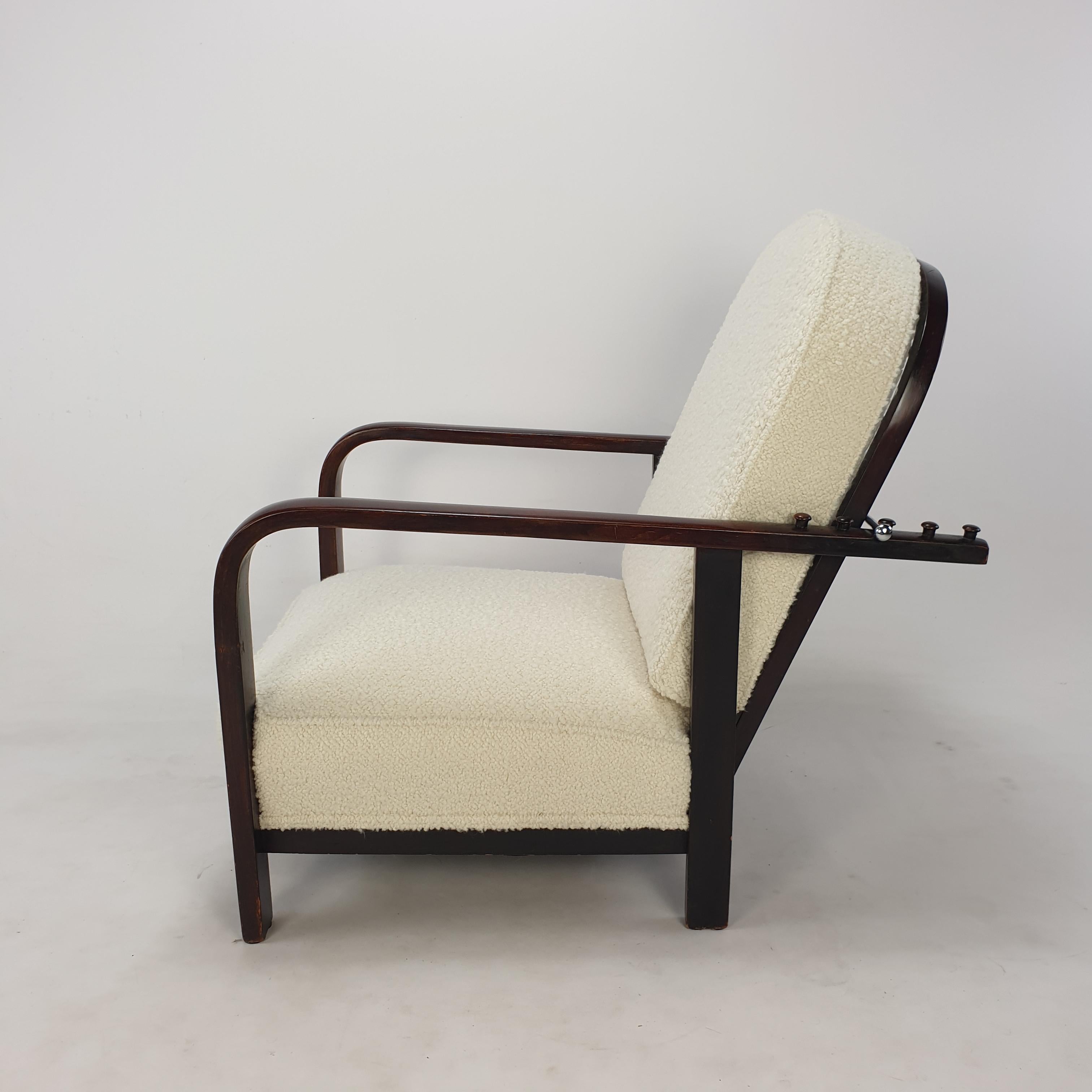 Pair of Adjustable Lounge Chairs by Thonet, 1930's In Good Condition For Sale In Oud Beijerland, NL