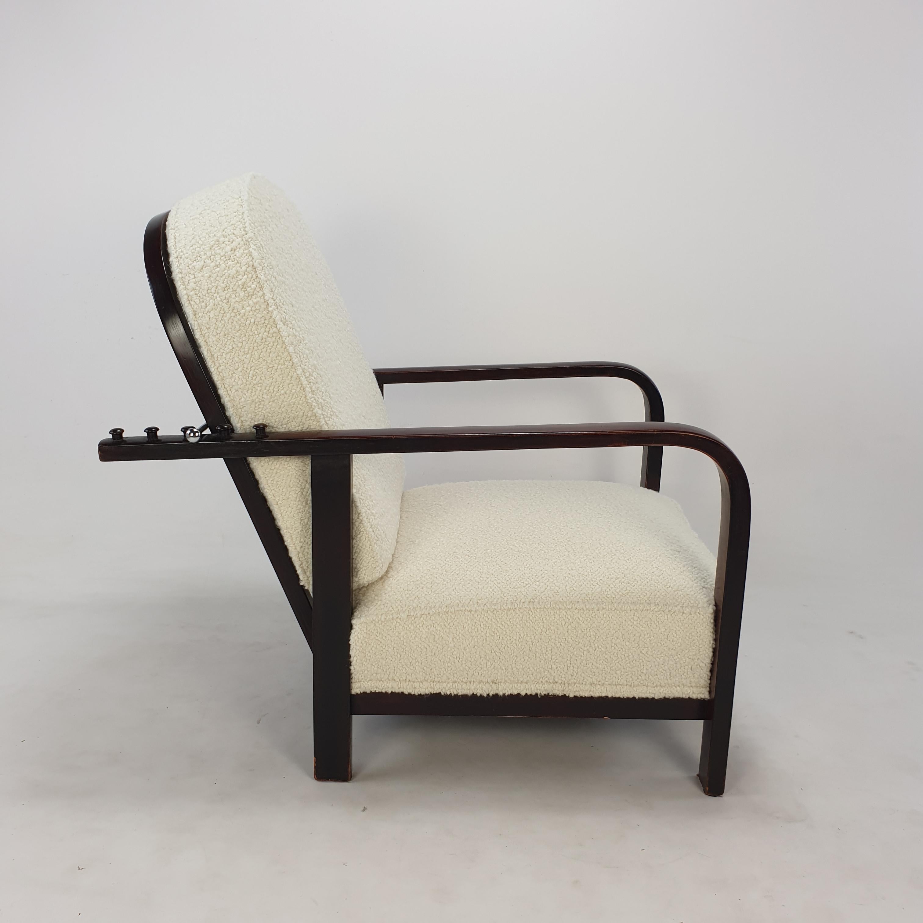 Mid-20th Century Pair of Adjustable Lounge Chairs by Thonet, 1930's For Sale