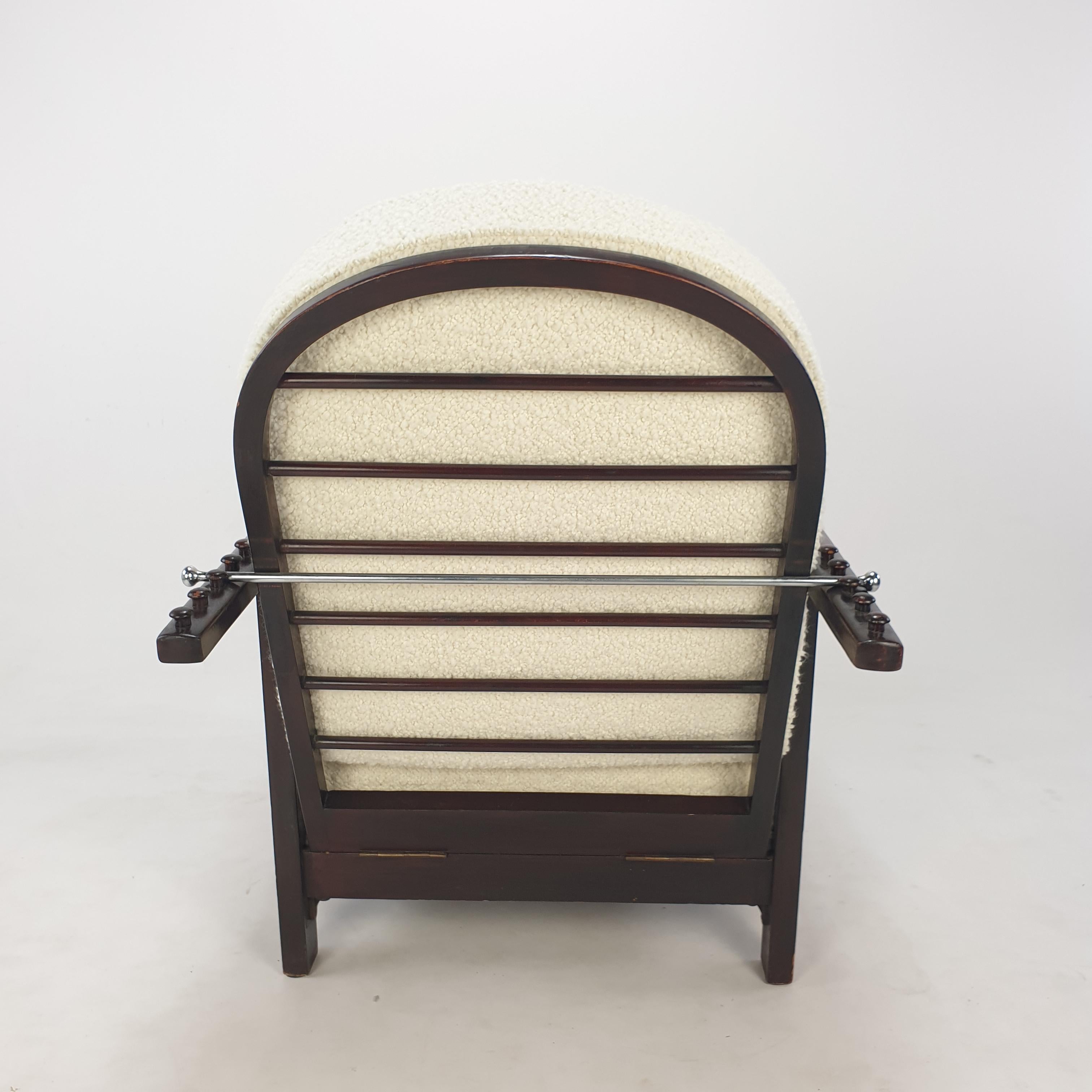 Pareja de tumbonas ajustables de Thonet, años 30 Tela en venta