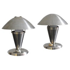 Pair of Adjustable Metal Table Lamps by Napako, 1930s