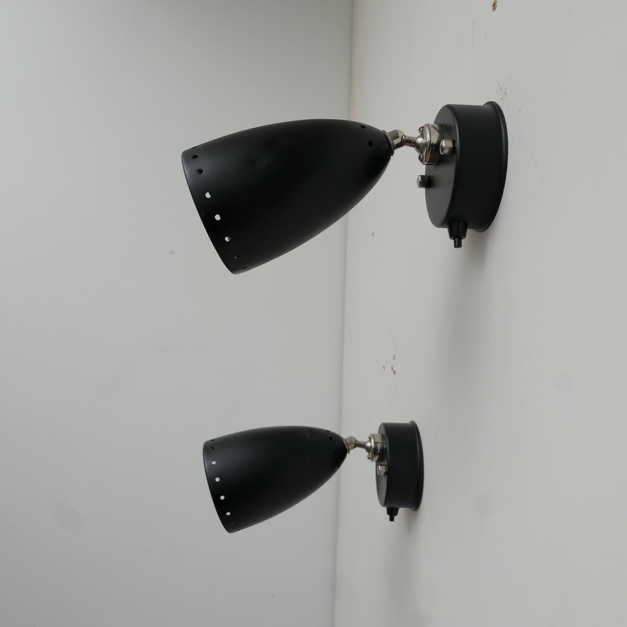 Pair of Adjustable Mid-Century Wall Lights '4 Sets' For Sale 4