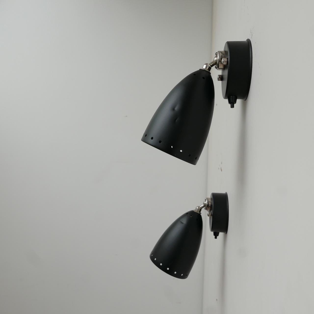 Pair of Adjustable Mid-Century Wall Lights '4 Sets' For Sale 7