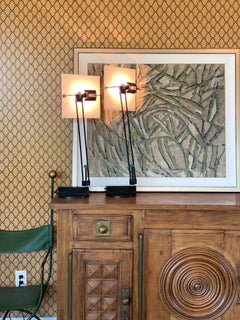 Pareja de lámparas posmodernas regulables de Sacha Ketoff, 1985