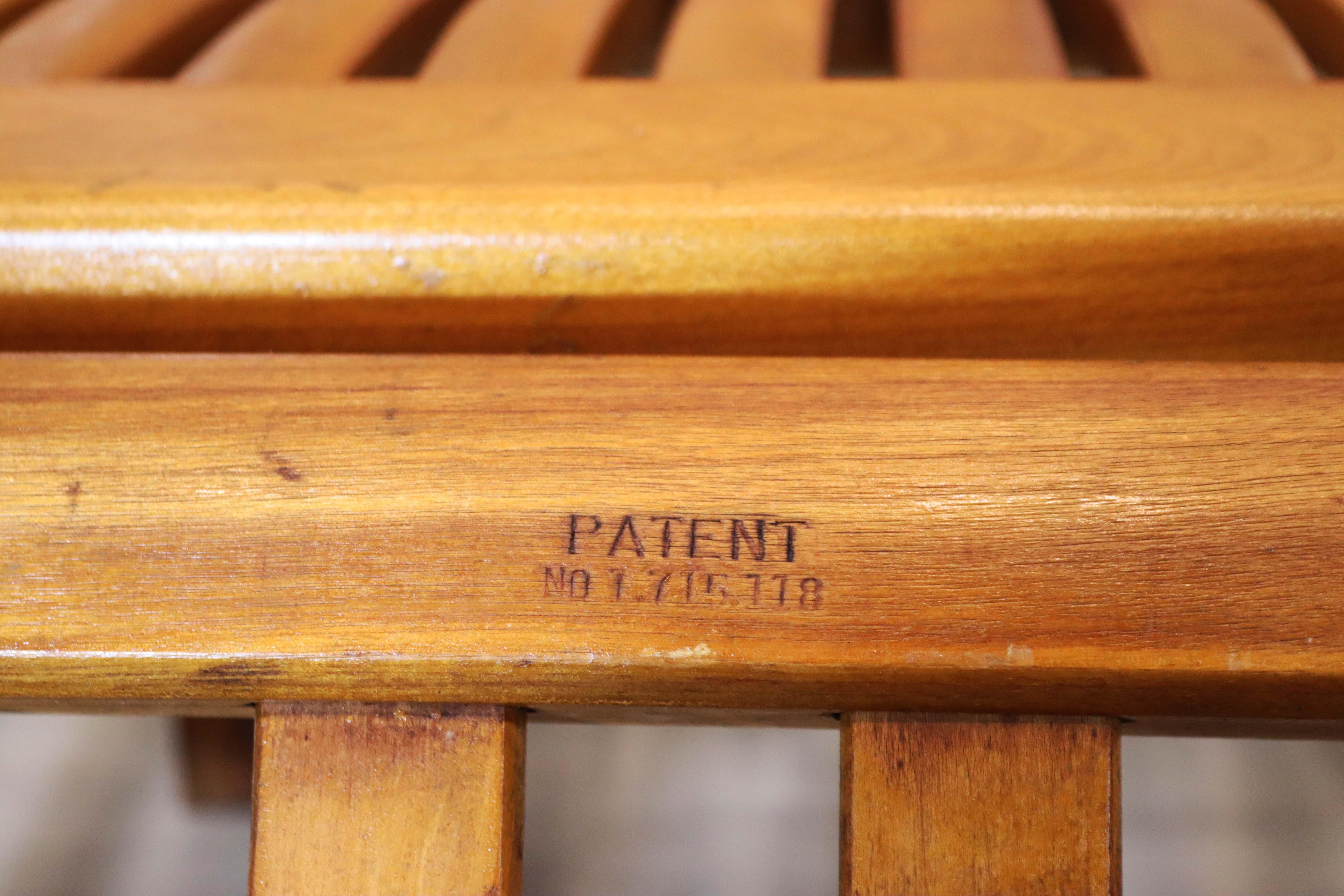 Pair of Adjustable Readsboro Folding Teak Steamer Chairs, Stamped 2