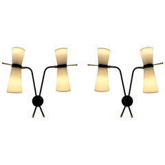 Pair of Adjustable Sconces by Arlus, 1950-1960