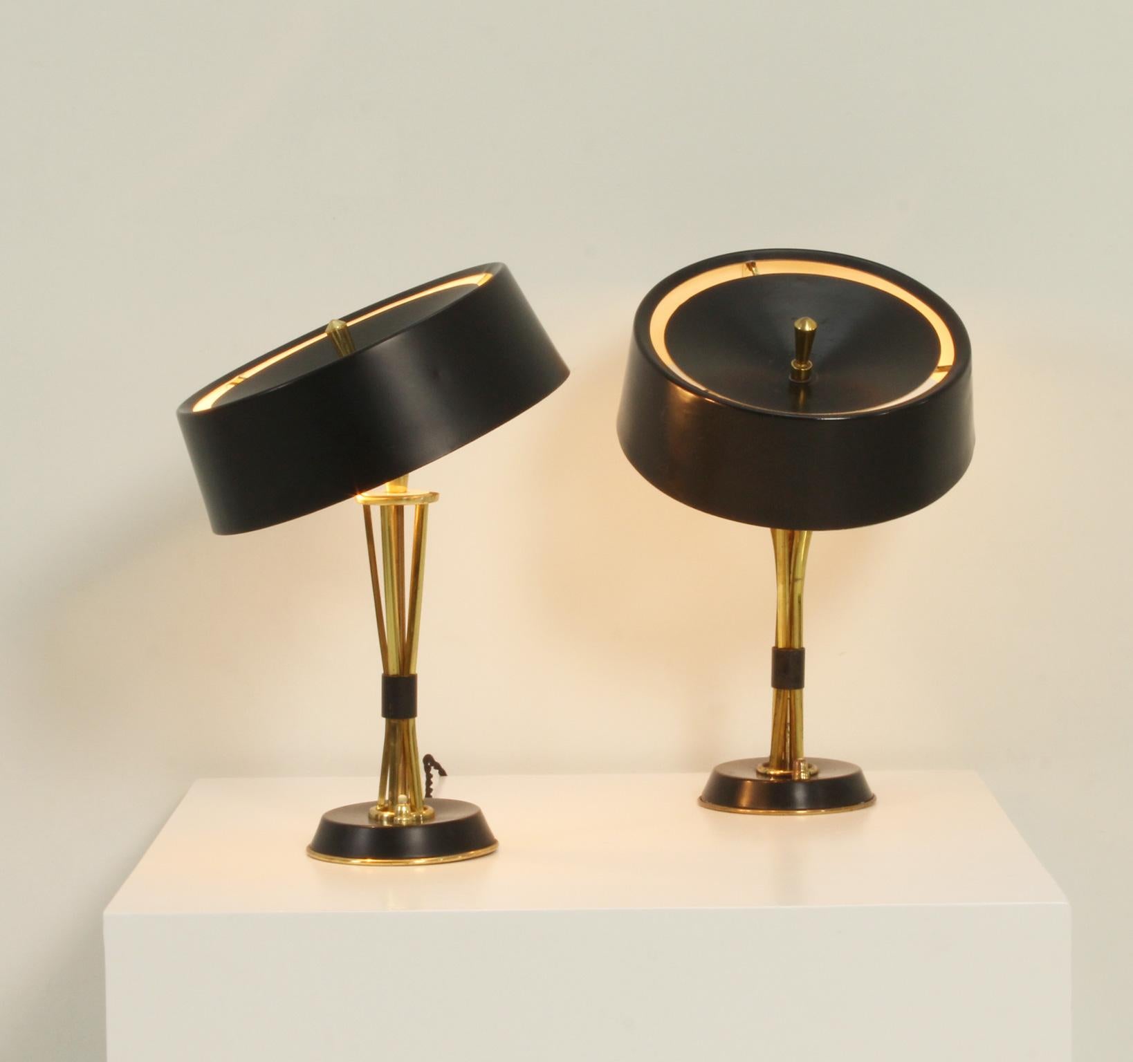 Pair of Adjustable Table Lamps by Oscar Torlasco for Lumi, Italy 7