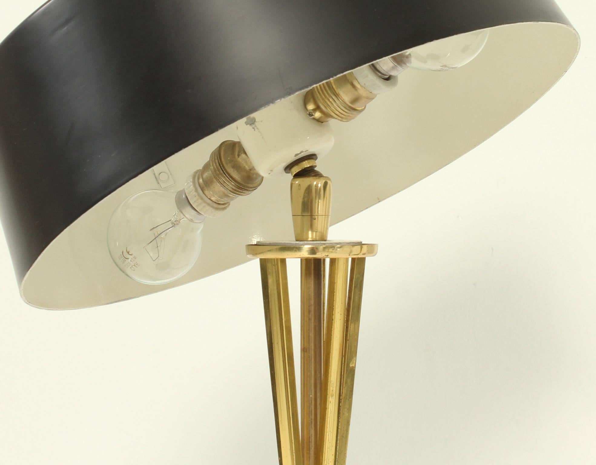Metal Pair of Adjustable Table Lamps by Oscar Torlasco for Lumi, Italy