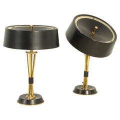 Pair of Adjustable Table Lamps by Oscar Torlasco for Lumi, Italy