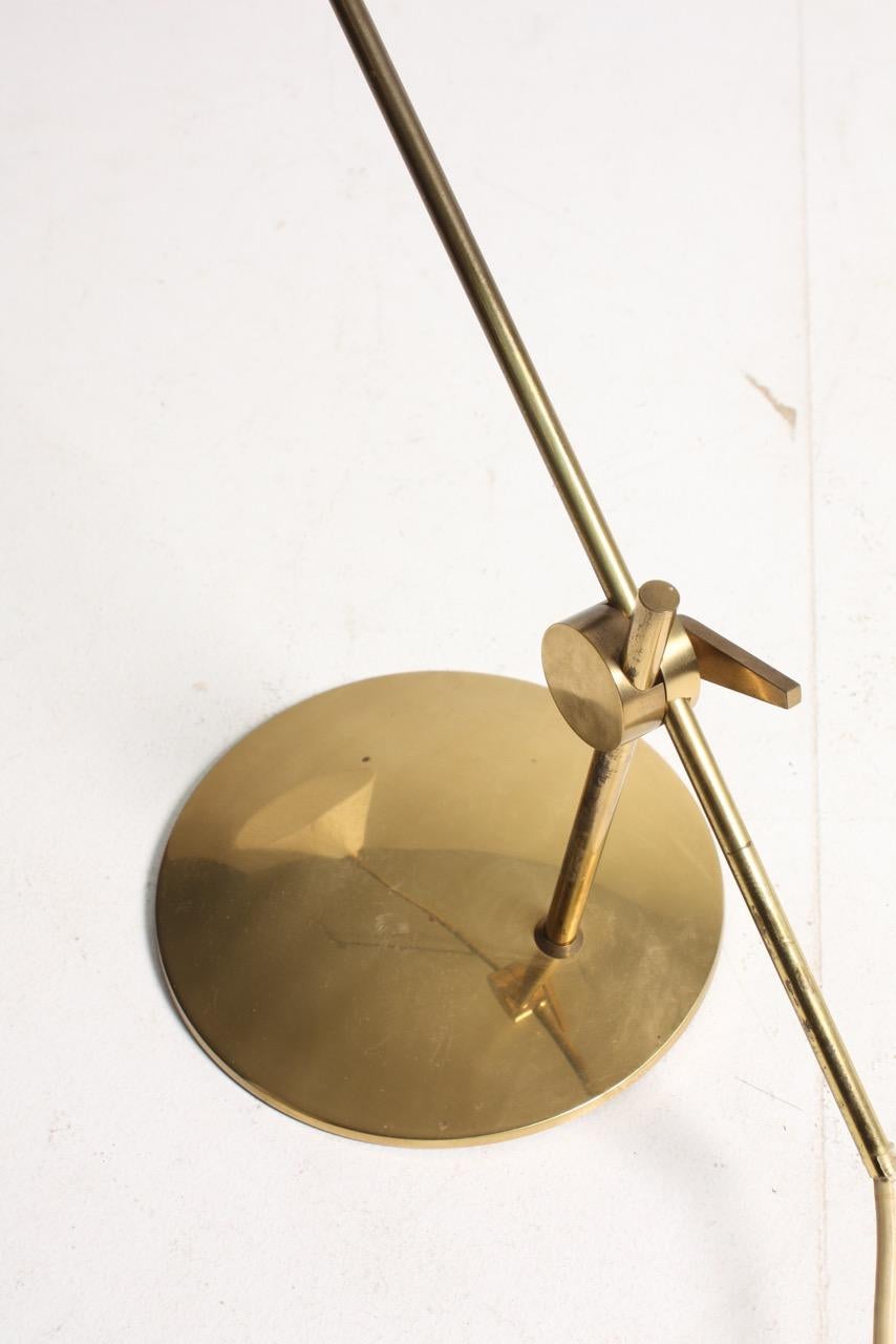 Pair of Adjustable Table Lamps in Brass Designed by Poul Dinesen, 1950s 1