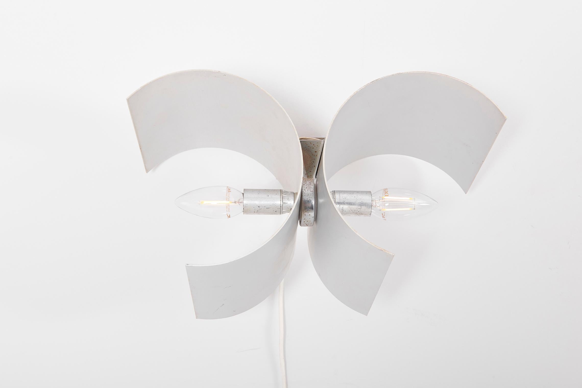 Pair of Adjustable Wall Lamps in Metal by Nucleo for Sormani, Italy - 1960s For Sale 1