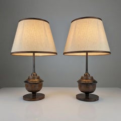 Pair of Adjustable Wood Table Lamps, 1970s