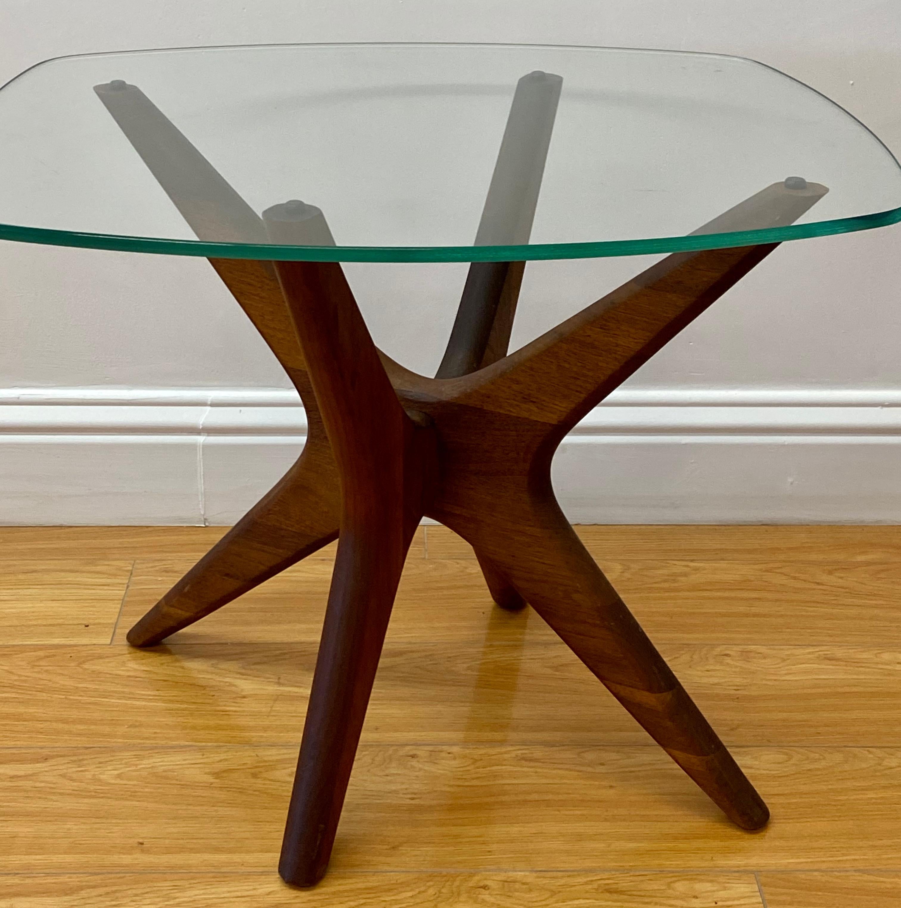 Mid-Century Modern Pair of Adrian Pearsall Craft Associates Jax Walnut Side Tables, circa 1960