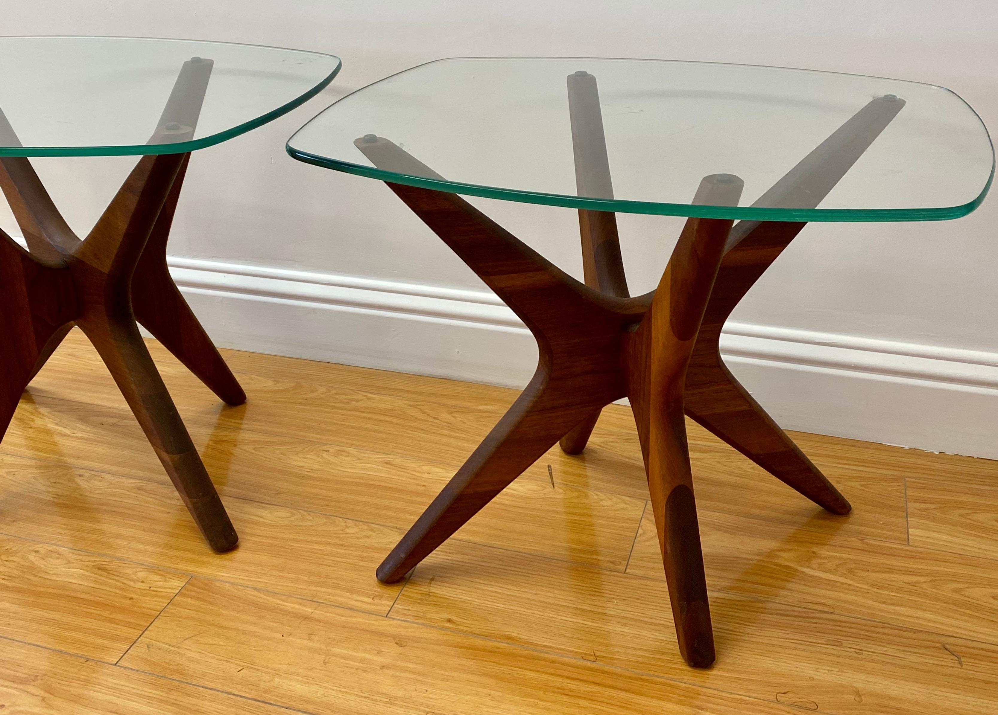 Hand-Crafted Pair of Adrian Pearsall Craft Associates Jax Walnut Side Tables, circa 1960