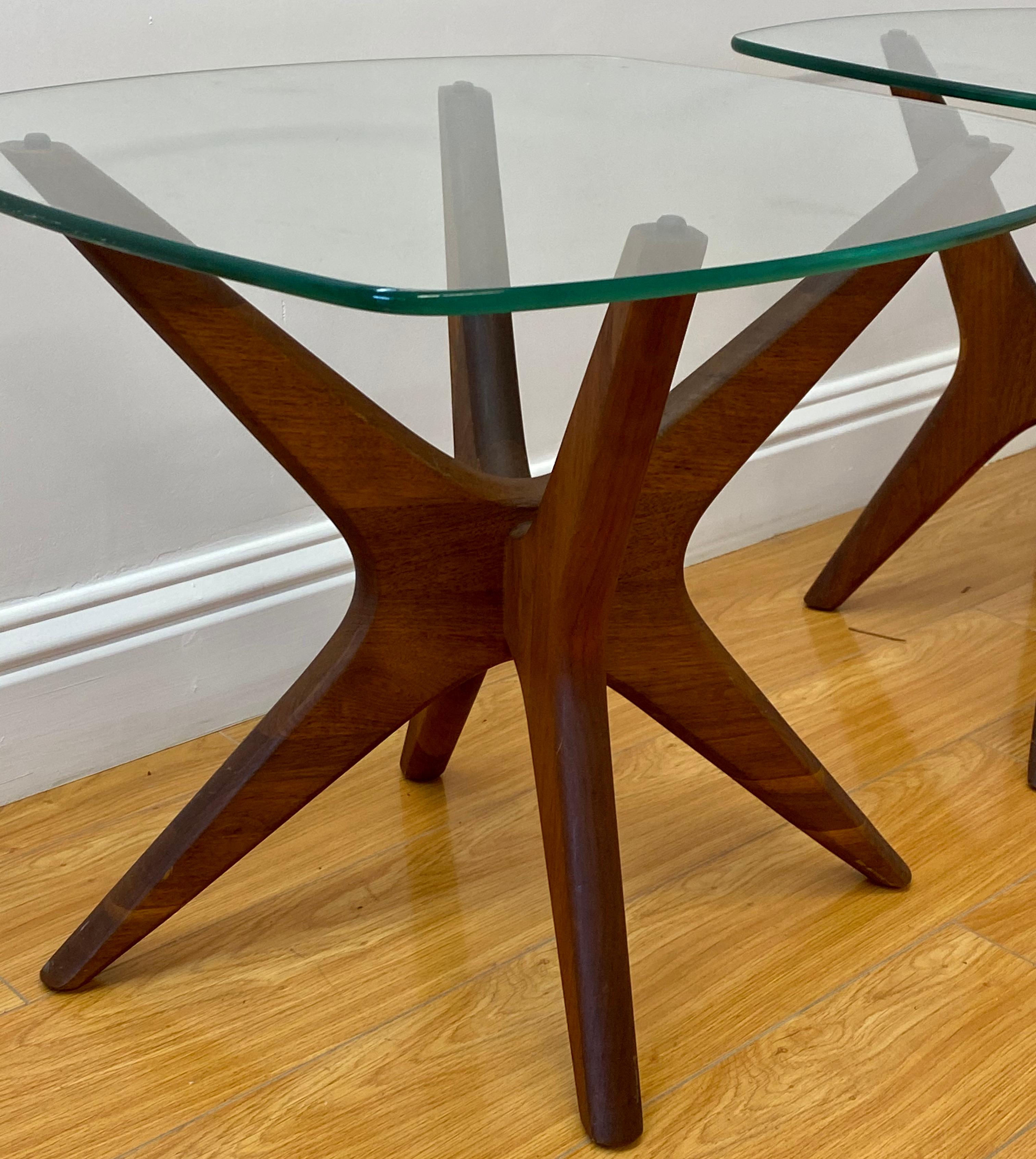 20th Century Pair of Adrian Pearsall Craft Associates Jax Walnut Side Tables, circa 1960