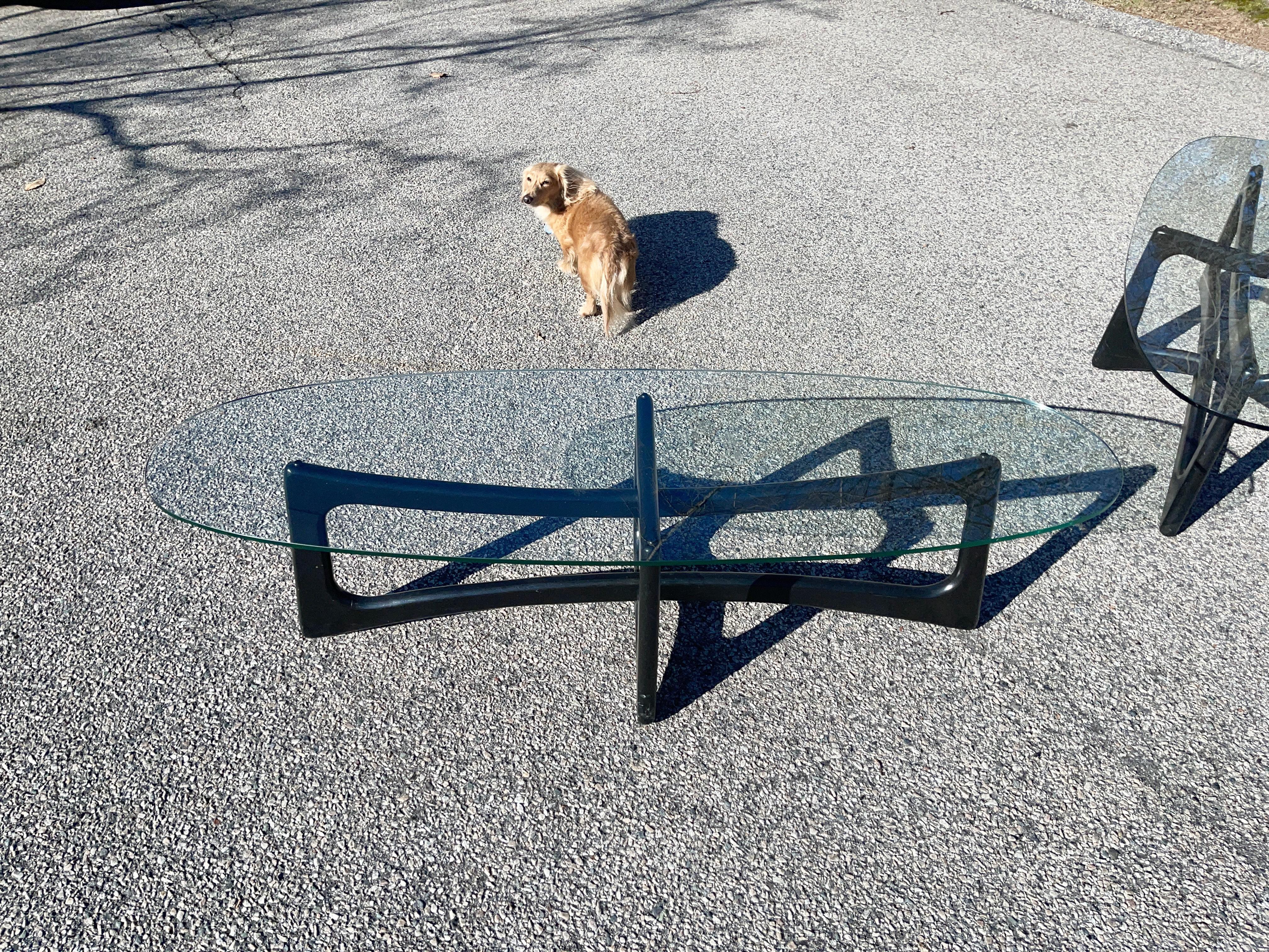 Pair of Adrian Pearsall Ebonized Ribbon Cocktail Tables  8