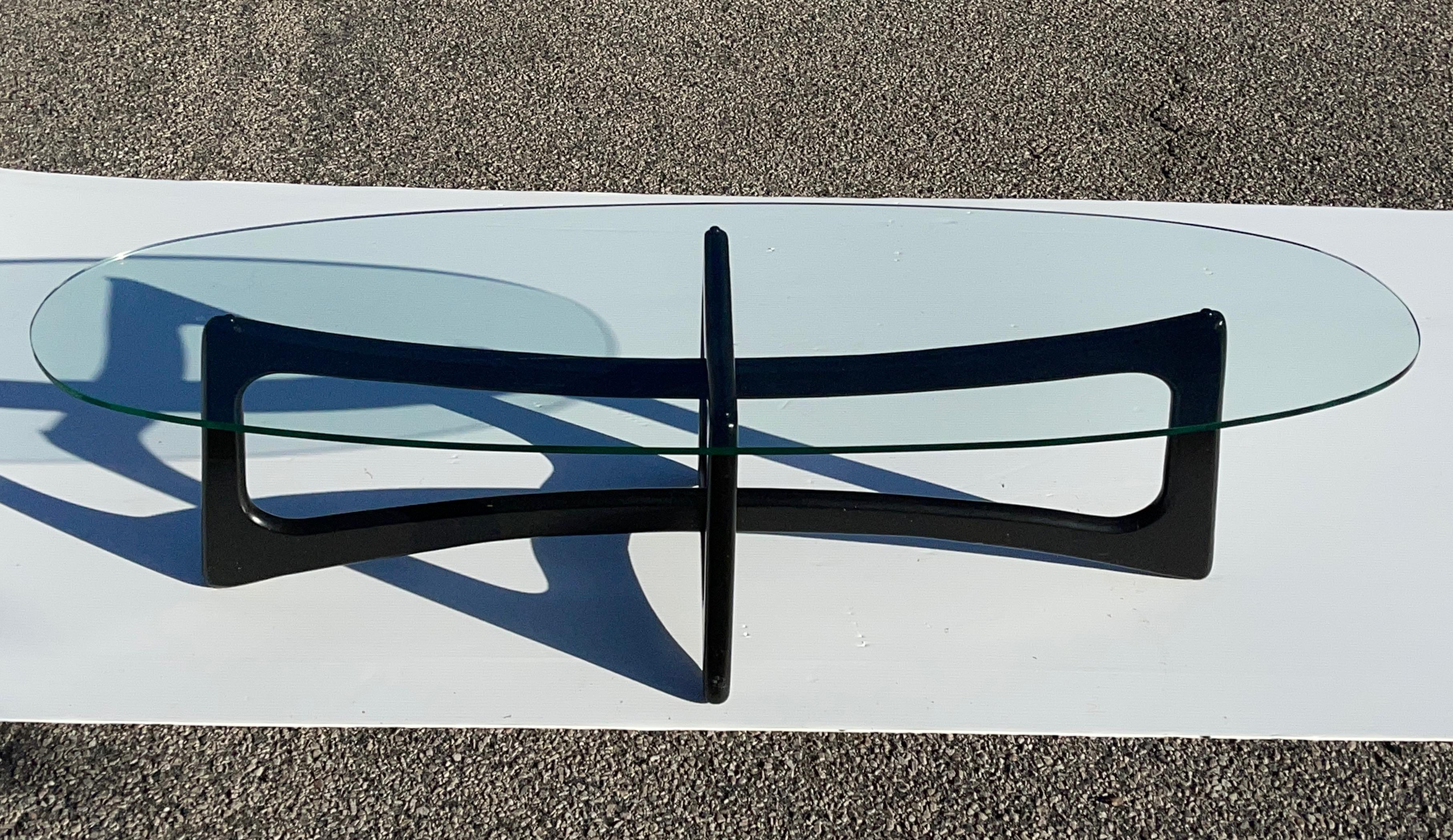 Pair of Adrian Pearsall Ebonized Ribbon Cocktail Tables  12