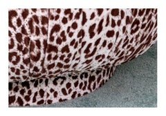Pair Of Adrian Pearsall For Comfort Designs Animal Print Swivel Poufs