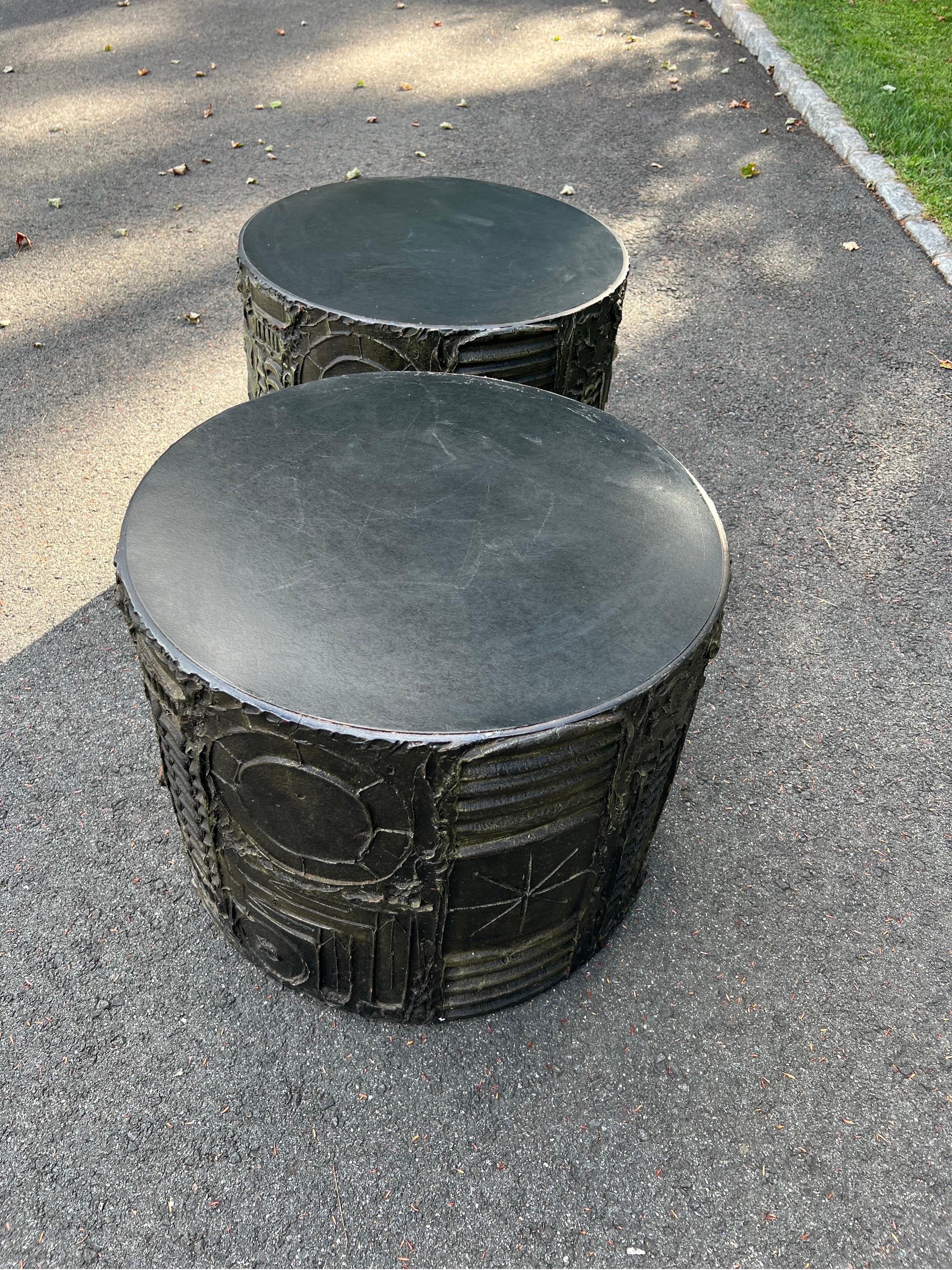 SOLD-Pair of Adrian Pearsall for Craft Associates Drum Tables 3