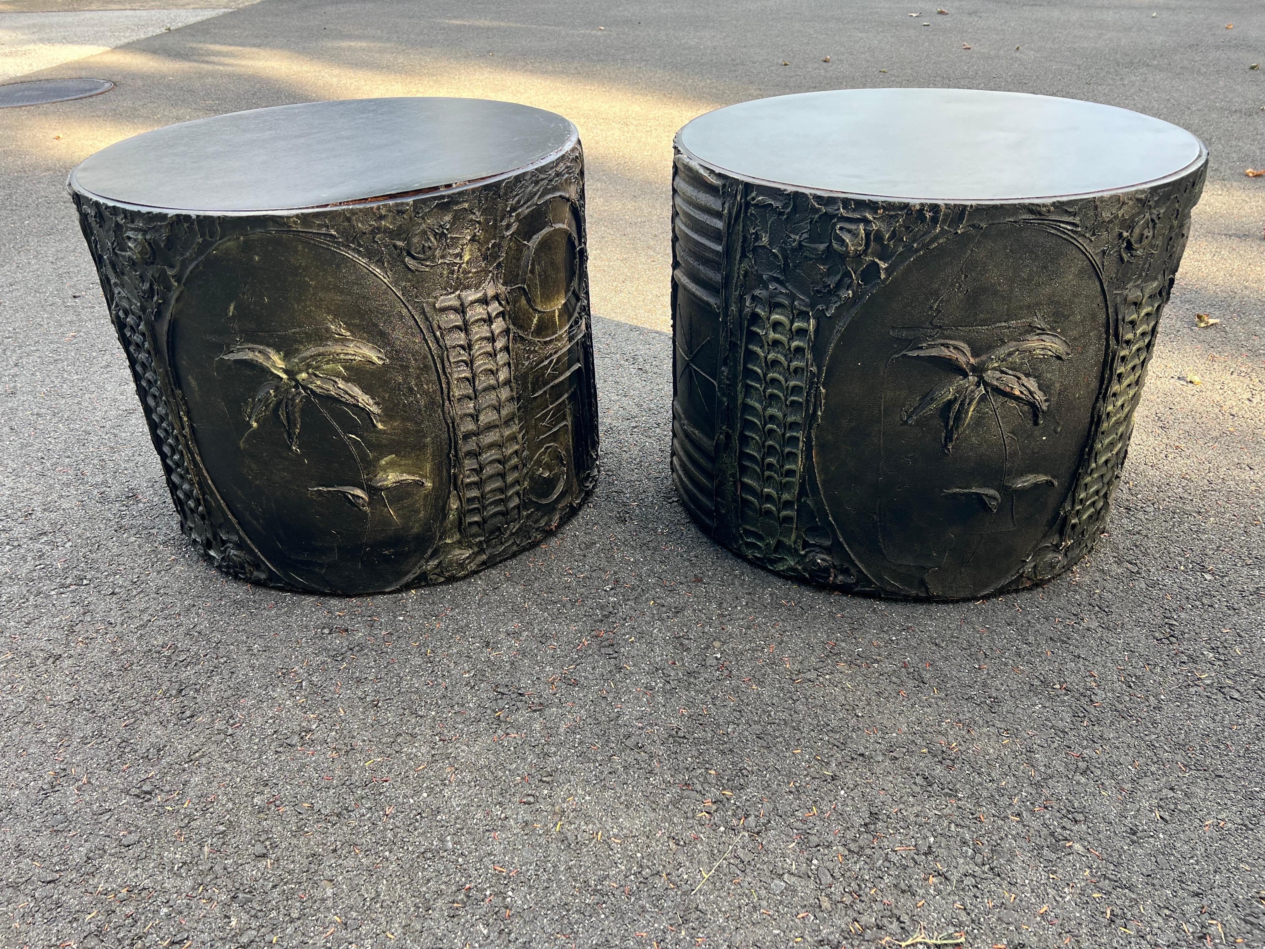 SOLD-Pair of Adrian Pearsall for Craft Associates Drum Tables 4