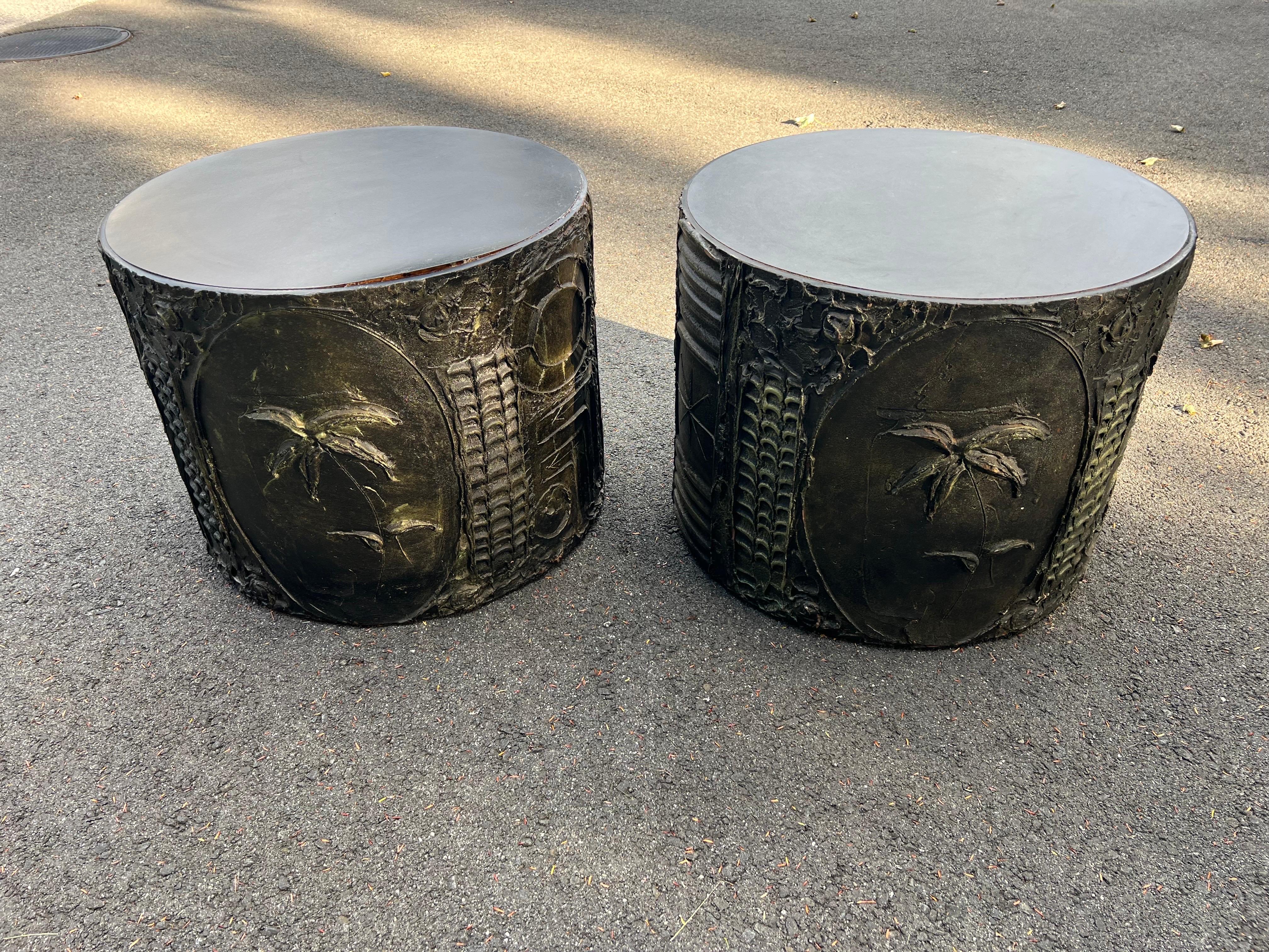 SOLD-Pair of Adrian Pearsall for Craft Associates Drum Tables 6