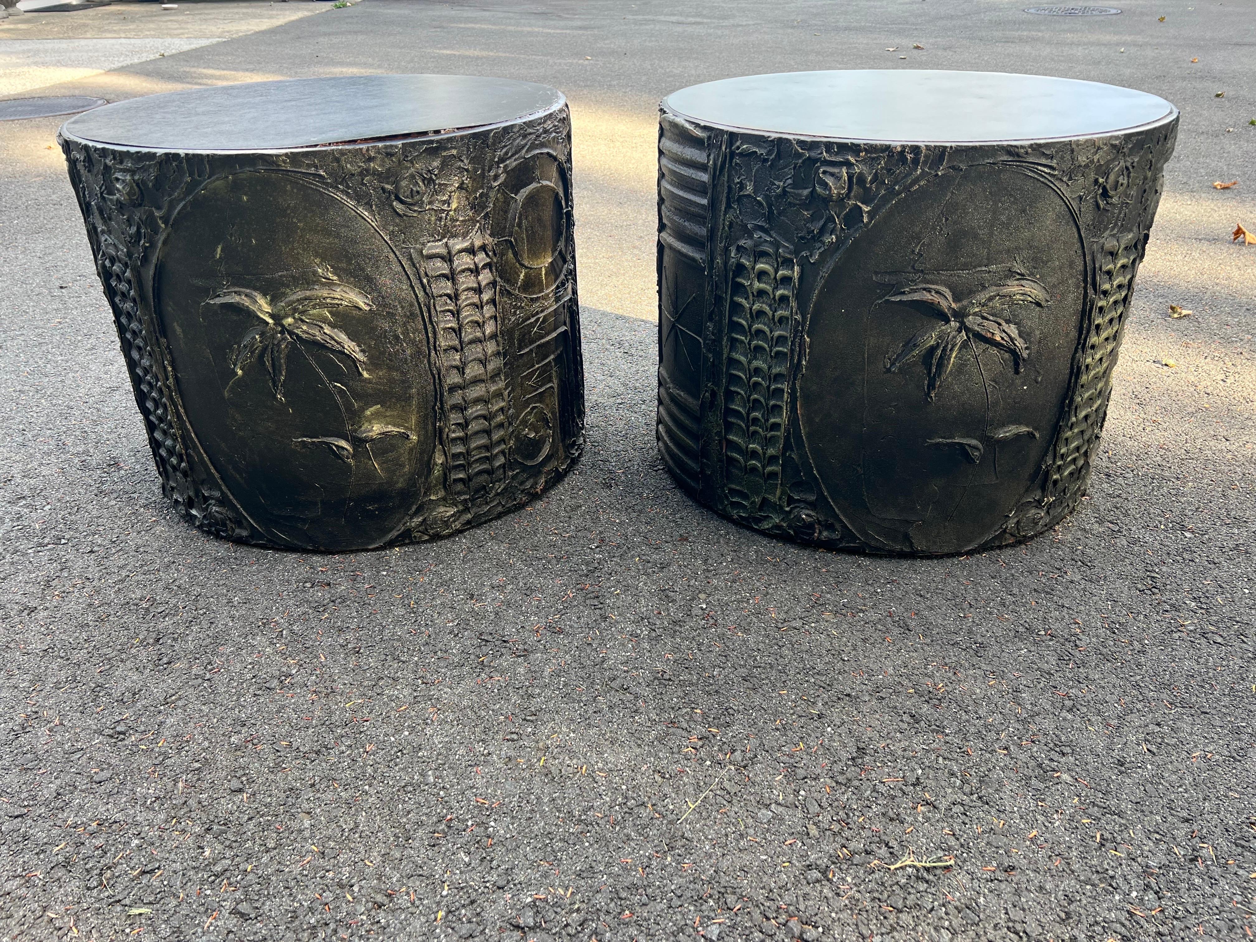 SOLD-Pair of Adrian Pearsall for Craft Associates Drum Tables 7