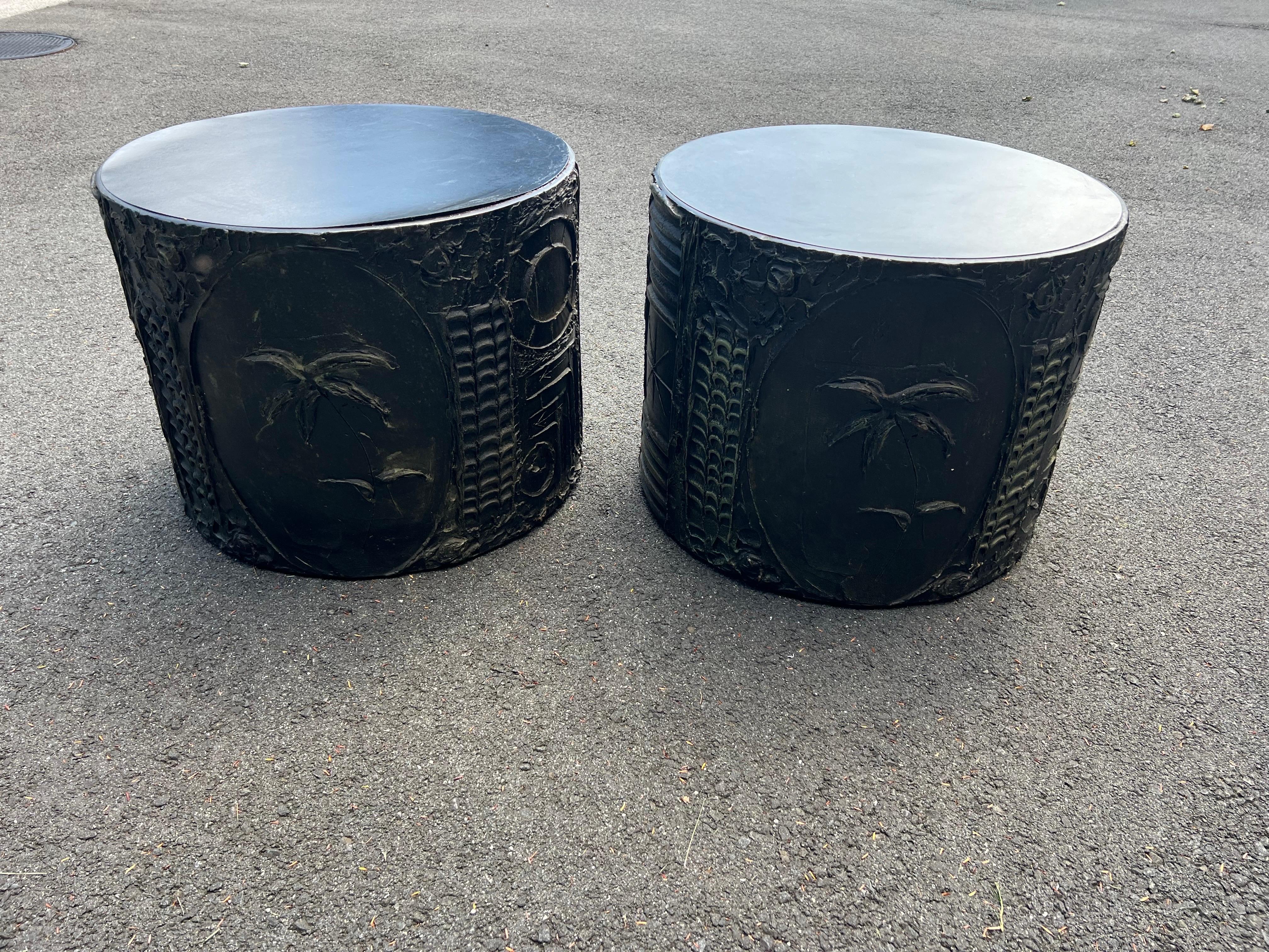 SOLD-Pair of Adrian Pearsall for Craft Associates Drum Tables 10