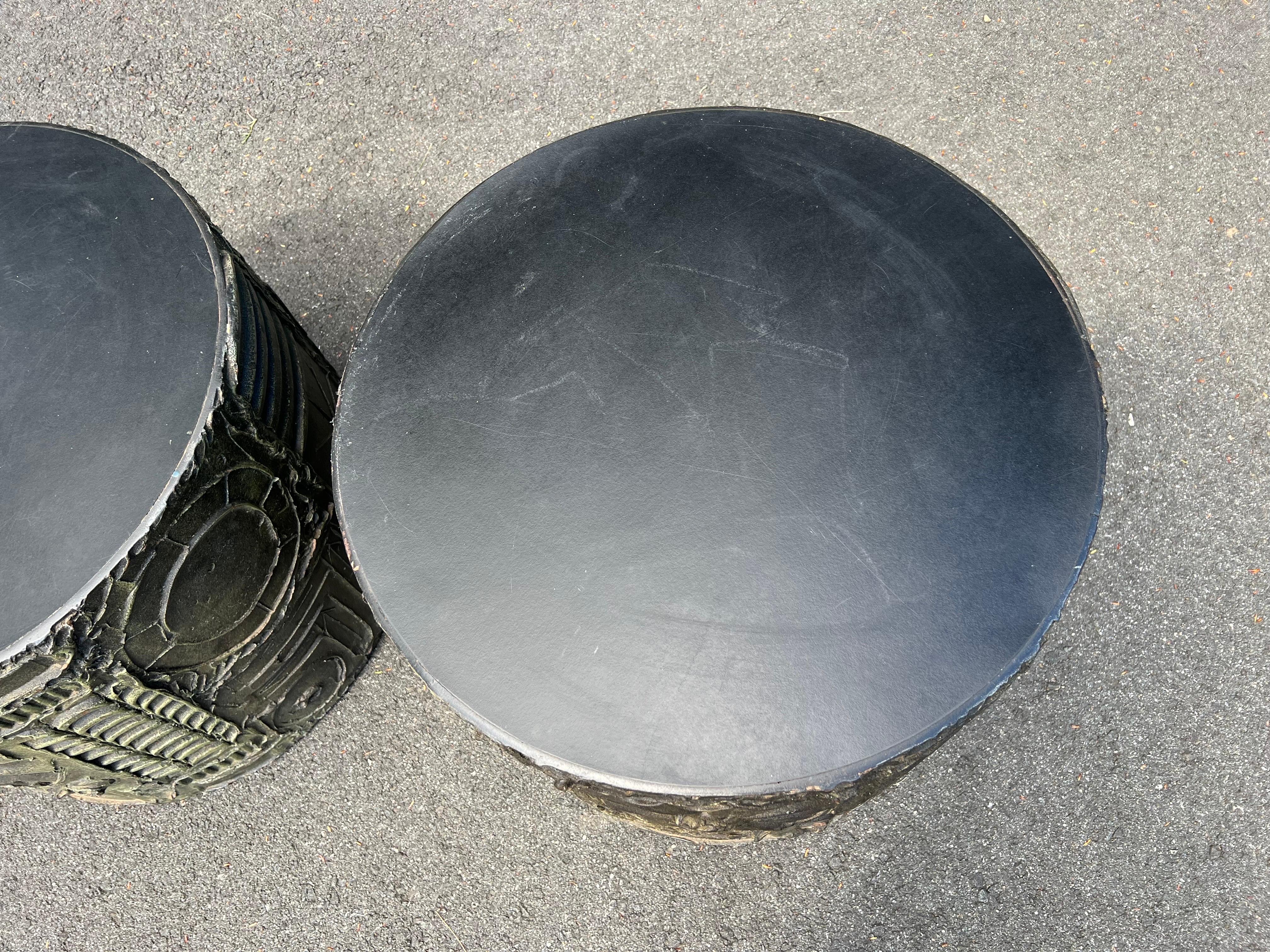 SOLD-Pair of Adrian Pearsall for Craft Associates Drum Tables 12