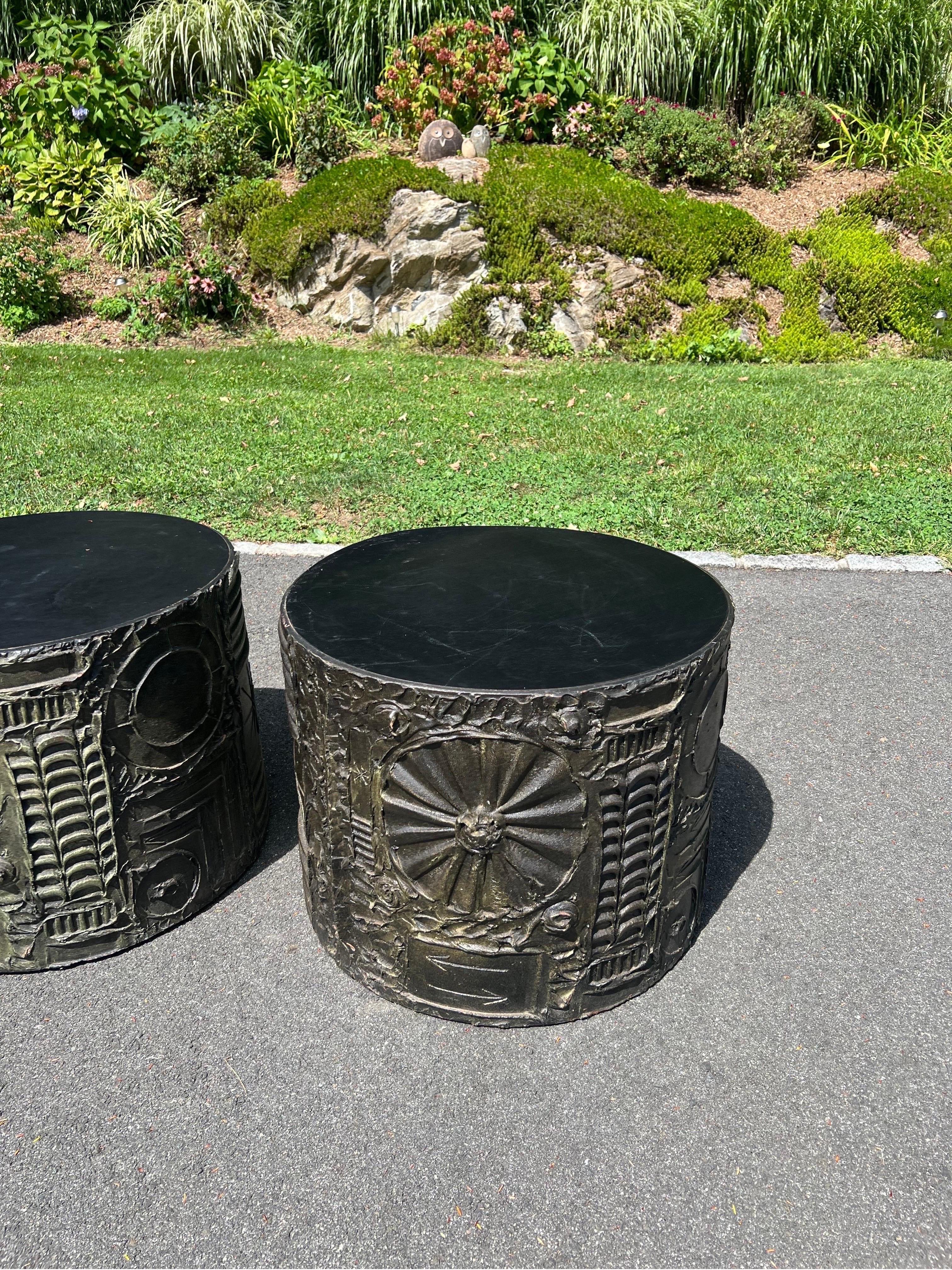 American SOLD-Pair of Adrian Pearsall for Craft Associates Drum Tables