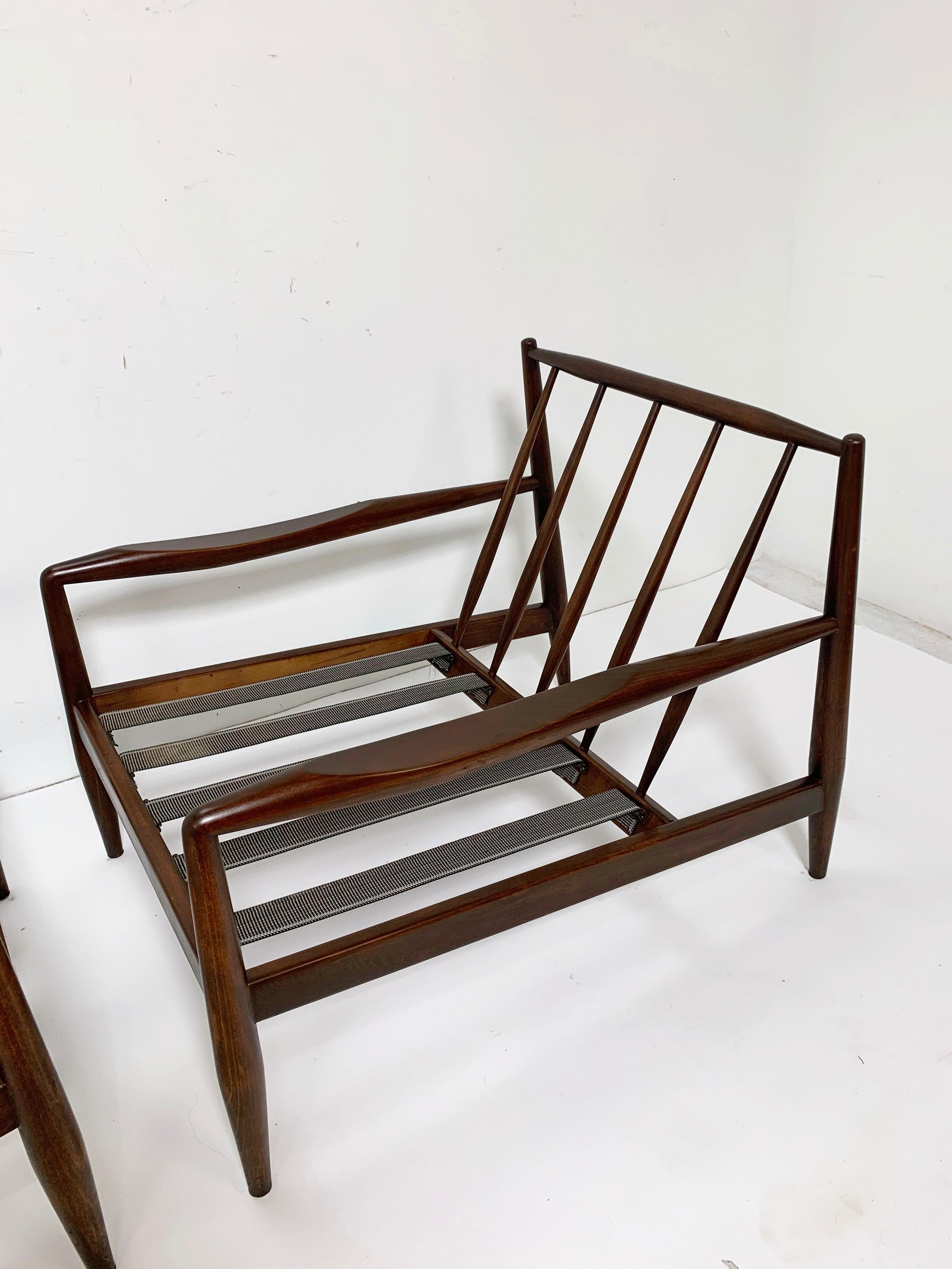 Mid-Century Modern Pair of Adrian Pearsall for Craft Associates Model 834-C Lounge Chairs