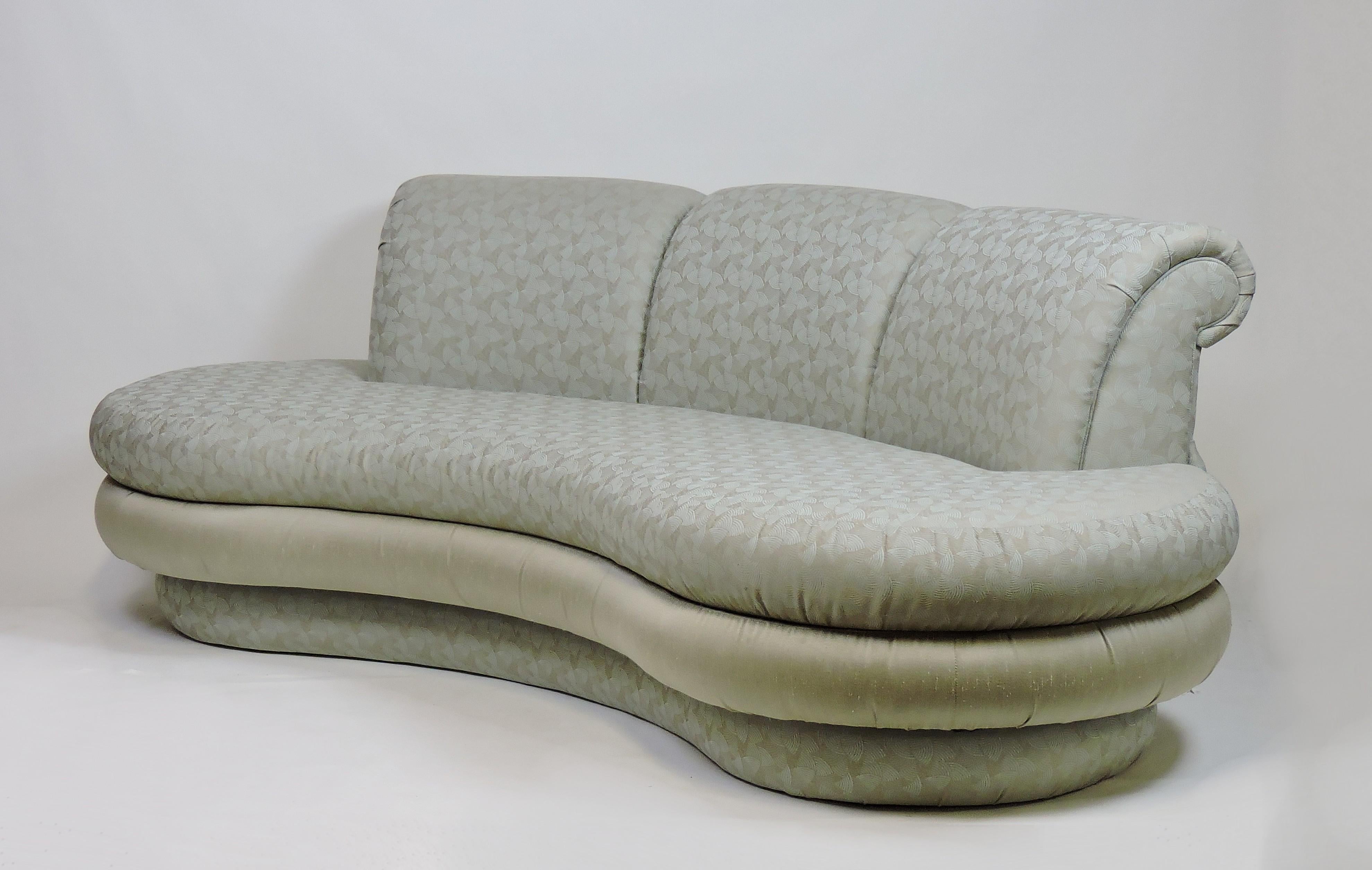 Pair of Adrian Pearsall Mid-Century Modern Cloud Kidney Shaped Sofas 1