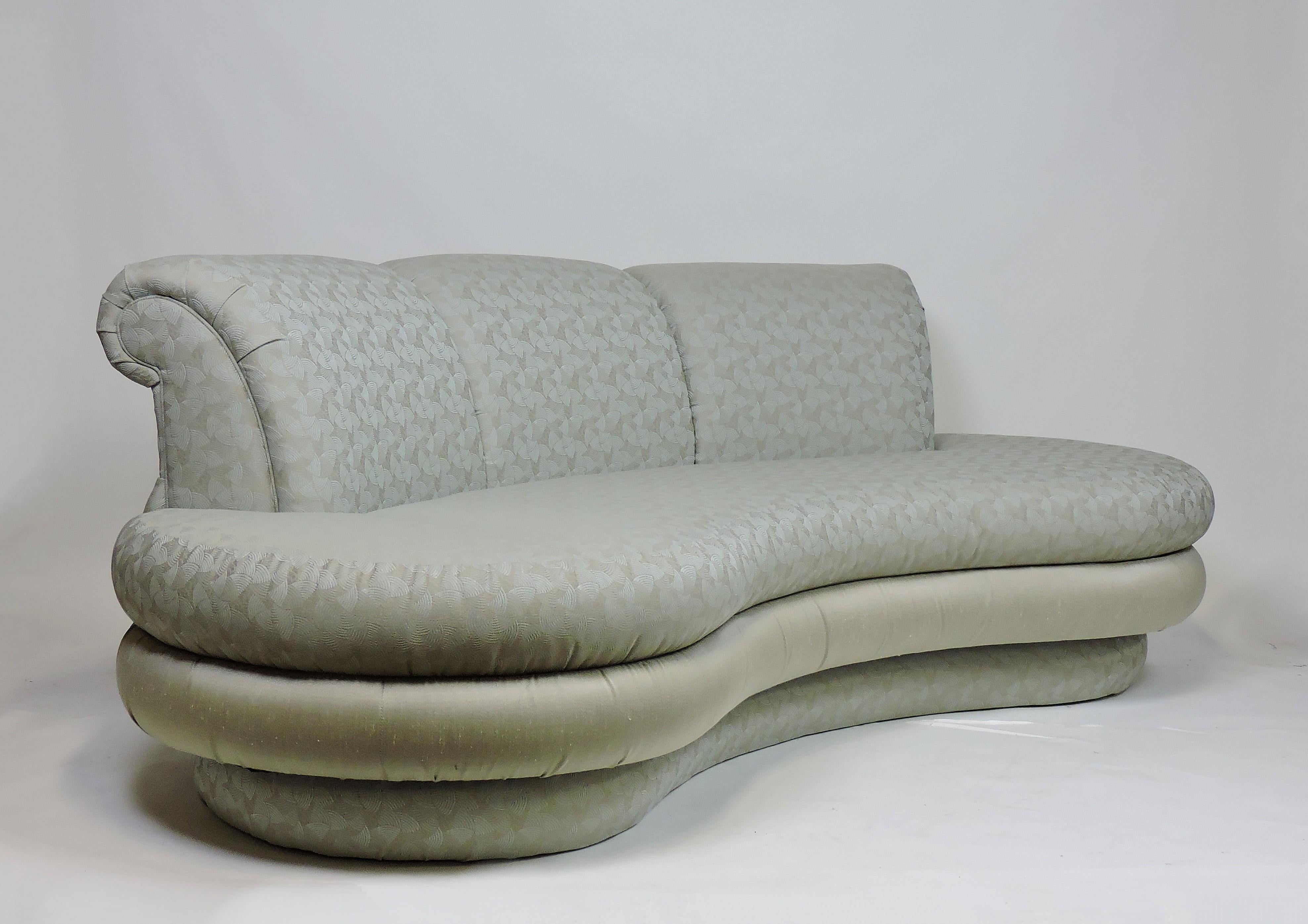 Pair of Adrian Pearsall Mid-Century Modern Cloud Kidney Shaped Sofas 2
