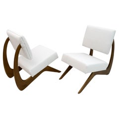 Pair of Adrian Pearsall Mid-Century Walnut Lounge Chairs for Craft Associates
