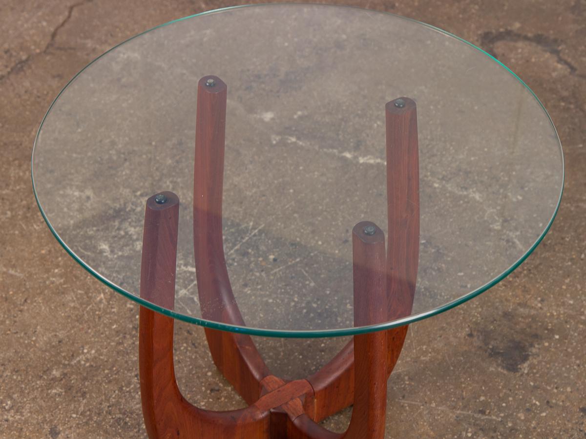 Pair of Adrian Pearsall Round Glass Side Tables In Good Condition In Brooklyn, NY