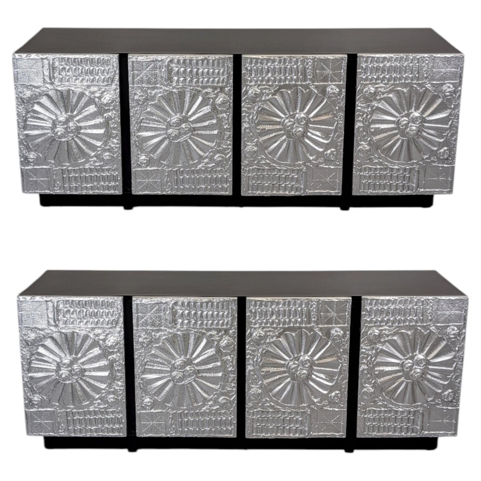 Pair of Adrian Pearsall "Sculptura" Brutalist Buffet for Craft