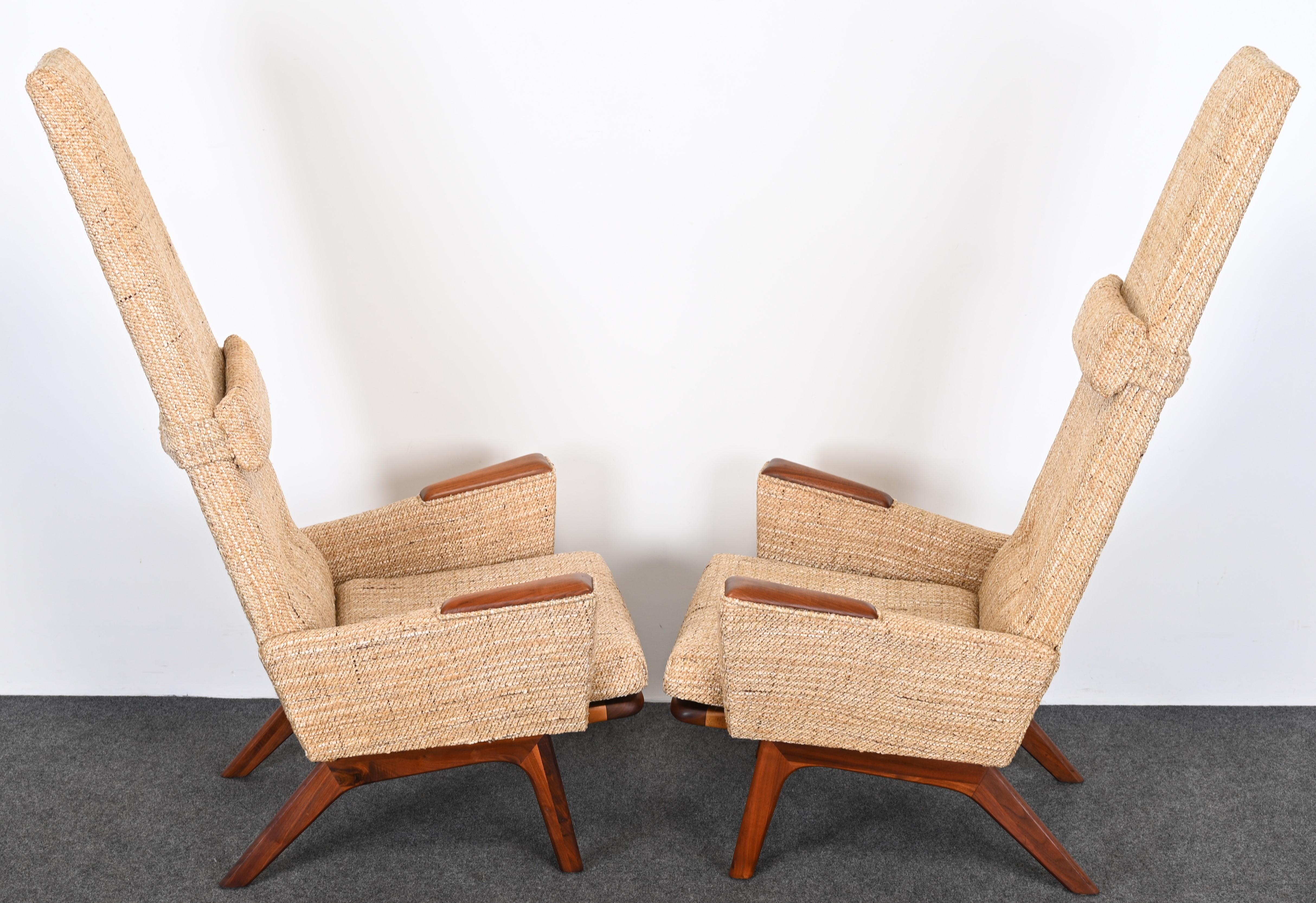 Paar Adrian Pearsall-Sessel  „Slim Jim“-Loungesessel für Craft Associates, 1960er Jahre (Moderne der Mitte des Jahrhunderts) im Angebot