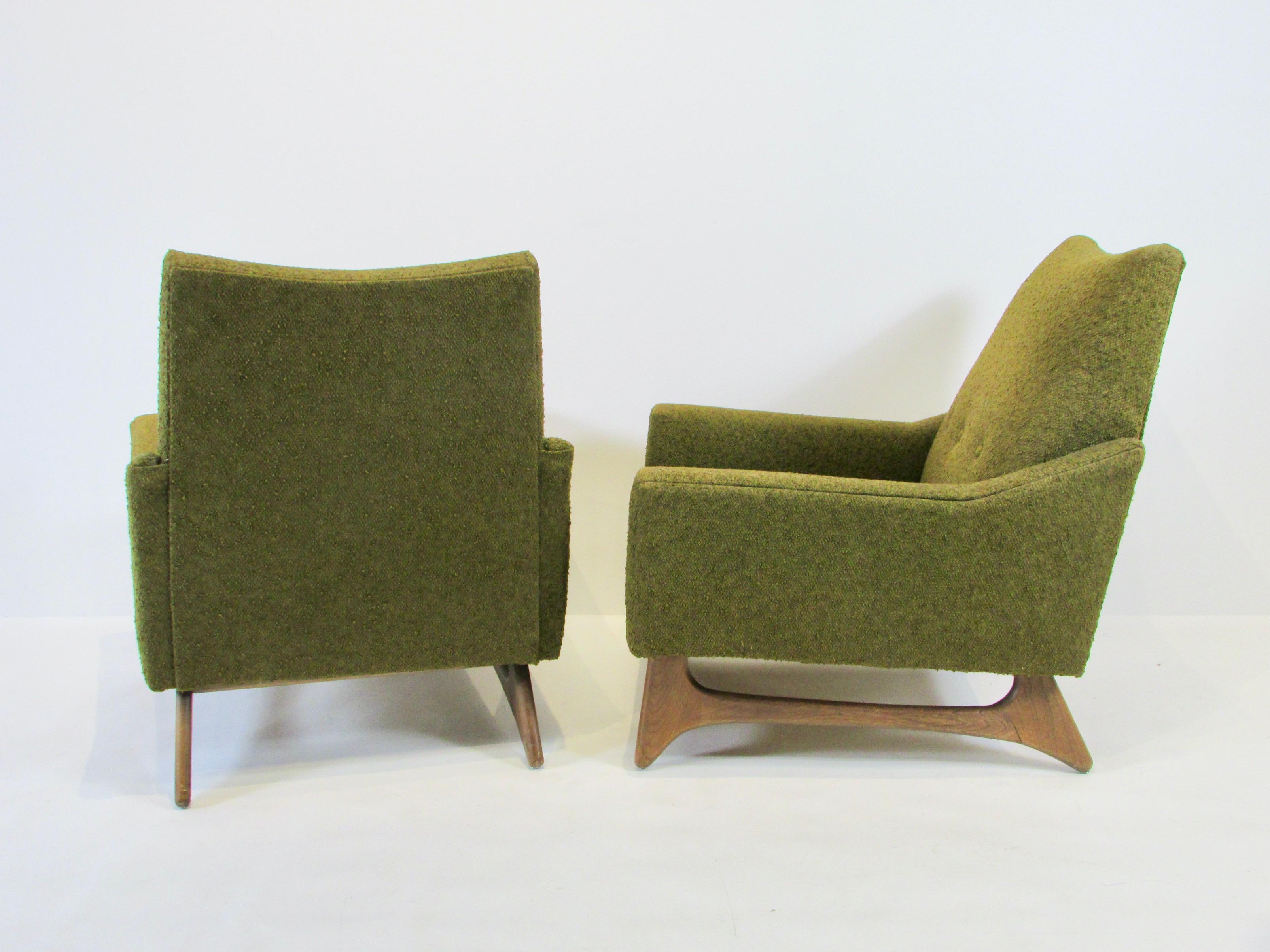 20th Century Pair of Adrian Pearsall Style Leisure Collection Lounge Chairs by Kroehler