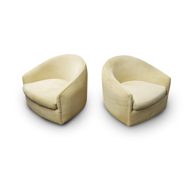 Pair of Adrian Pearsall Swivel / Tilt Lounge Chairs For Sale 5
