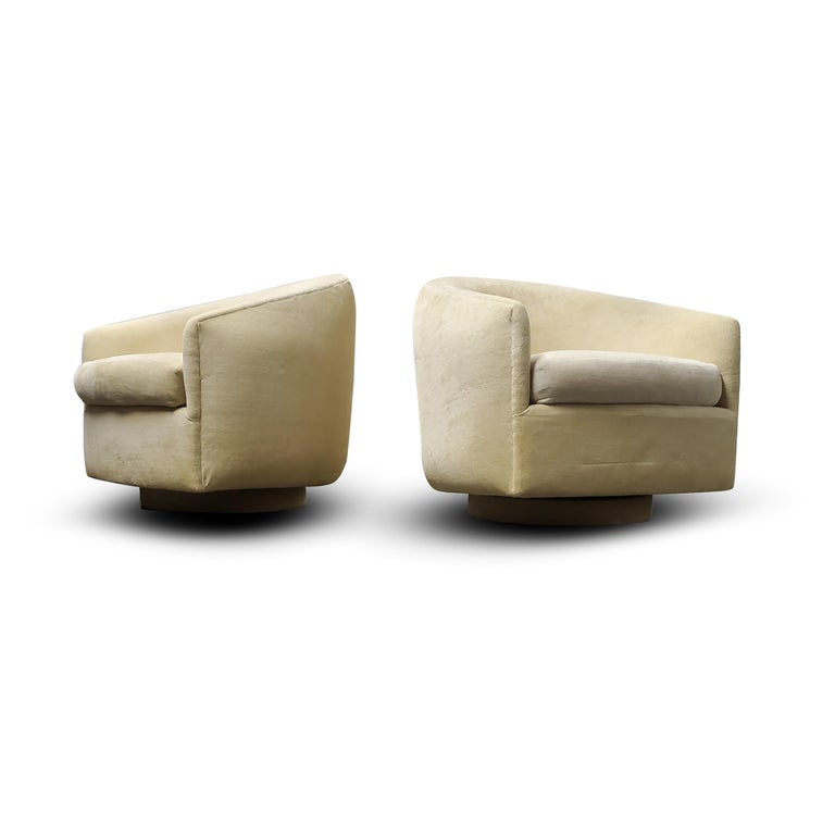 Pair of Adrian Pearsall Swivel / Tilt Lounge Chairs For Sale 7