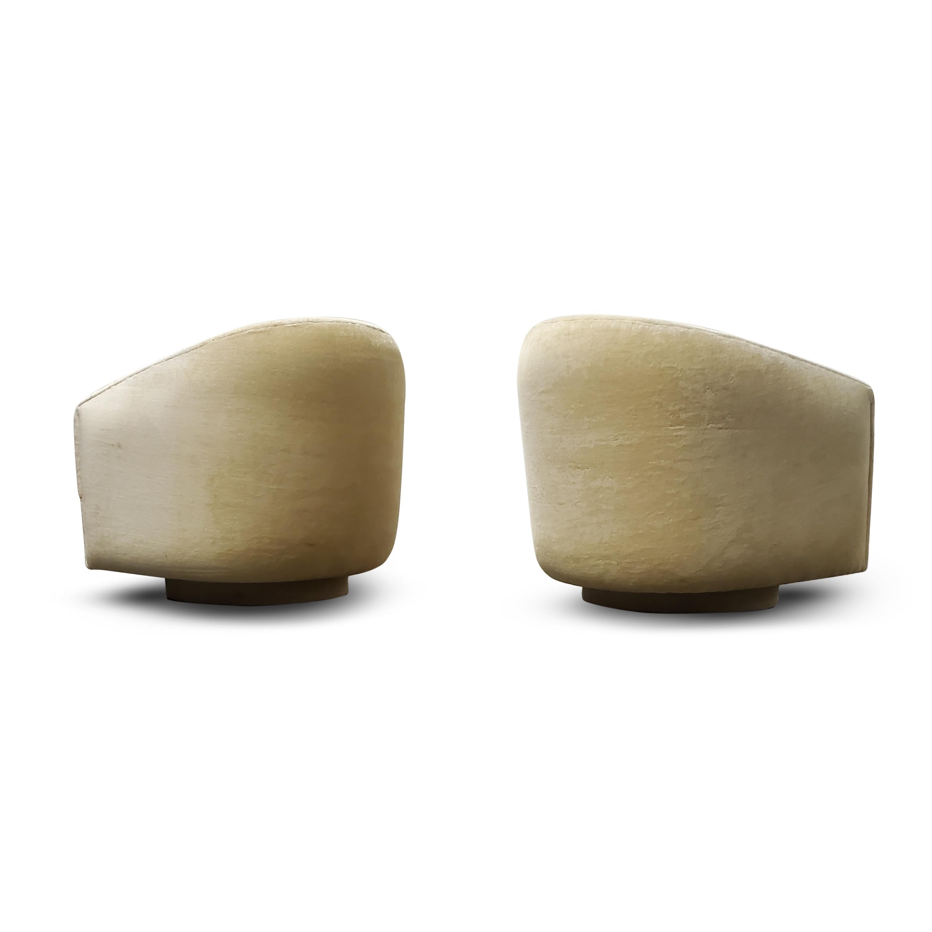 20th Century Pair of Adrian Pearsall Swivel / Tilt Lounge Chairs