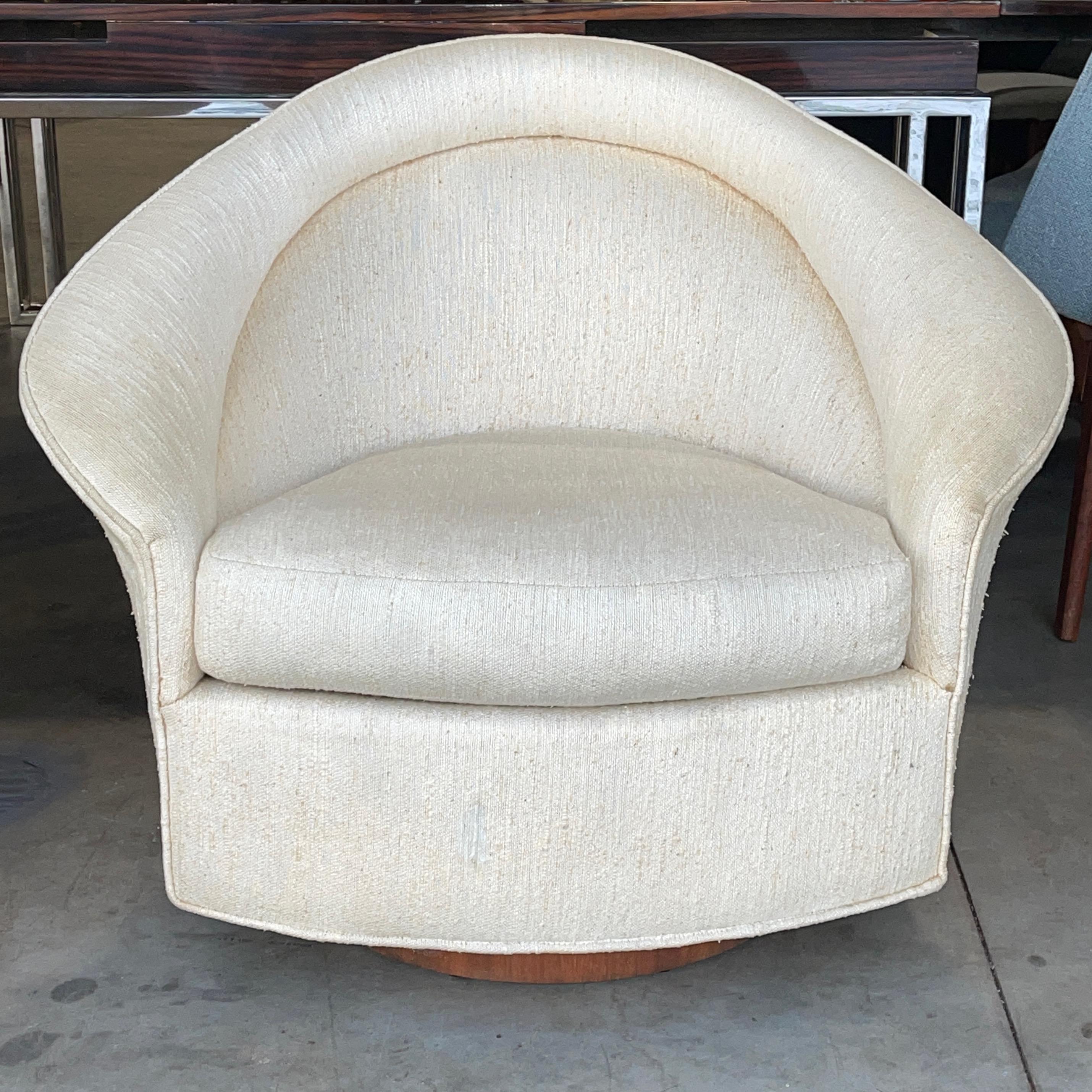 Pair of Adrian Pearsall Tilt Swivel Lounge Chairs 1