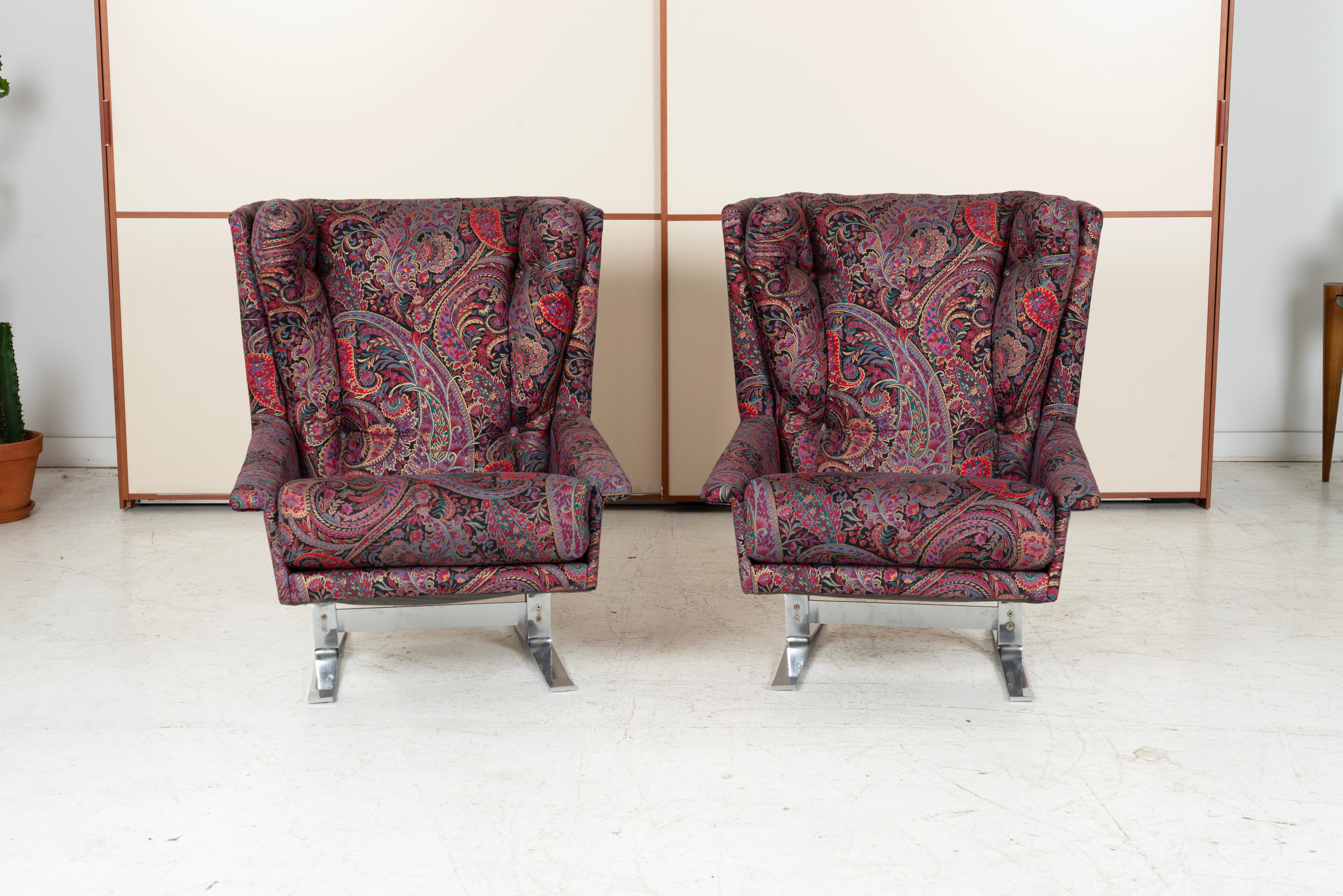 Mid-Century Modern Pair of Adrian Pearsall Wingback Lounge Chairs For Sale