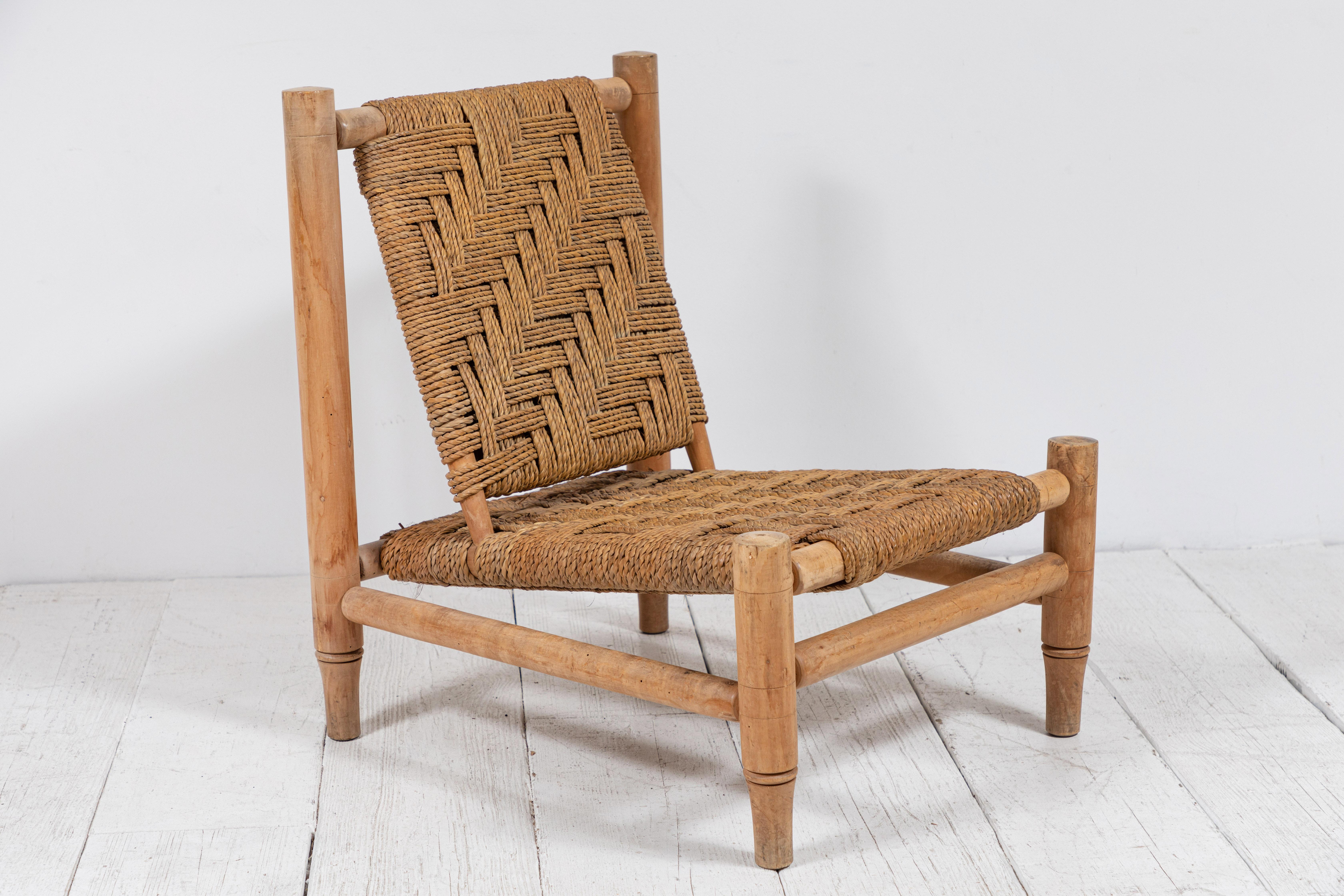Rush Pair of Adrien Audoux & Frida Minet Rope Chairs