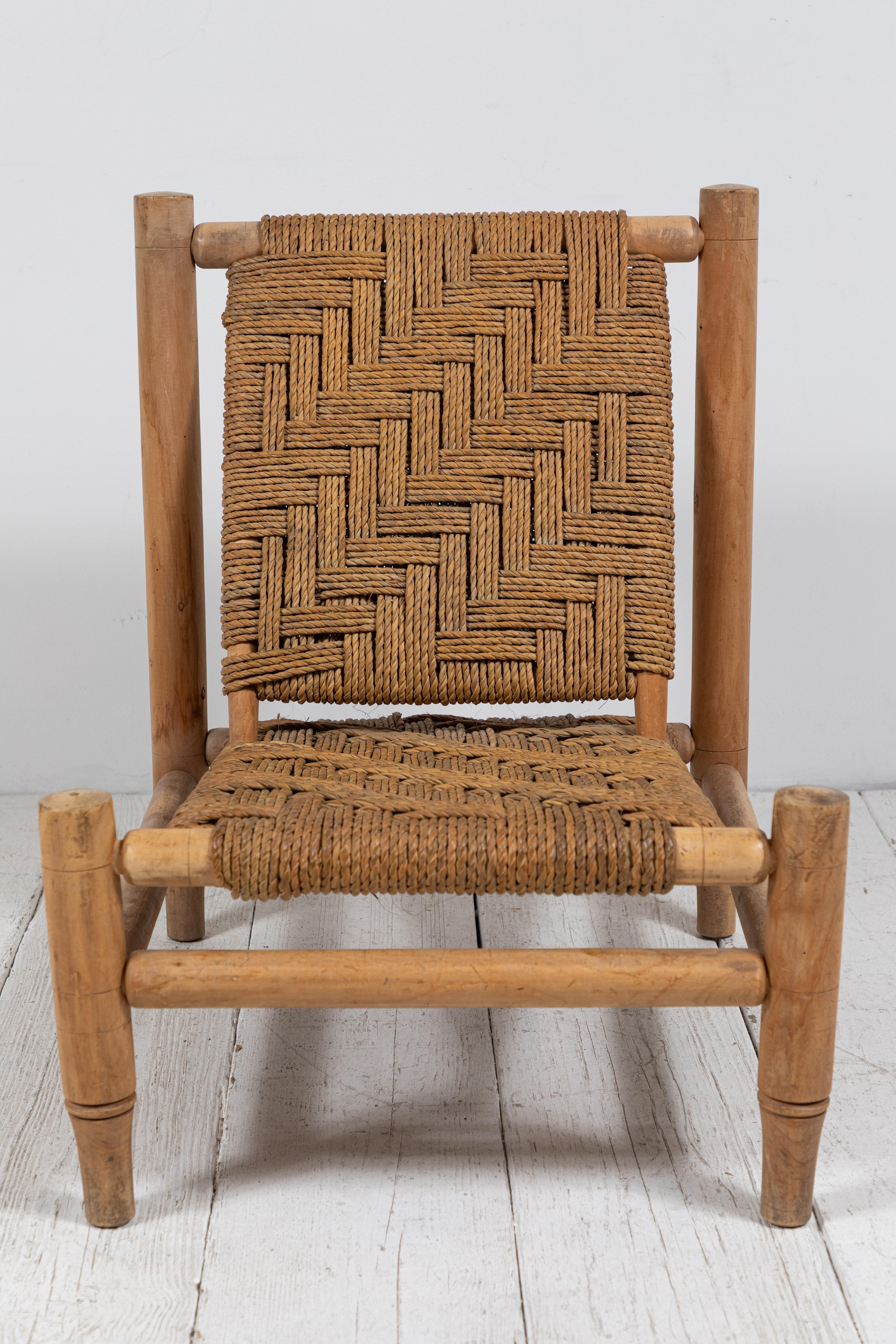 Pair of Adrien Audoux & Frida Minet Rope Chairs 2