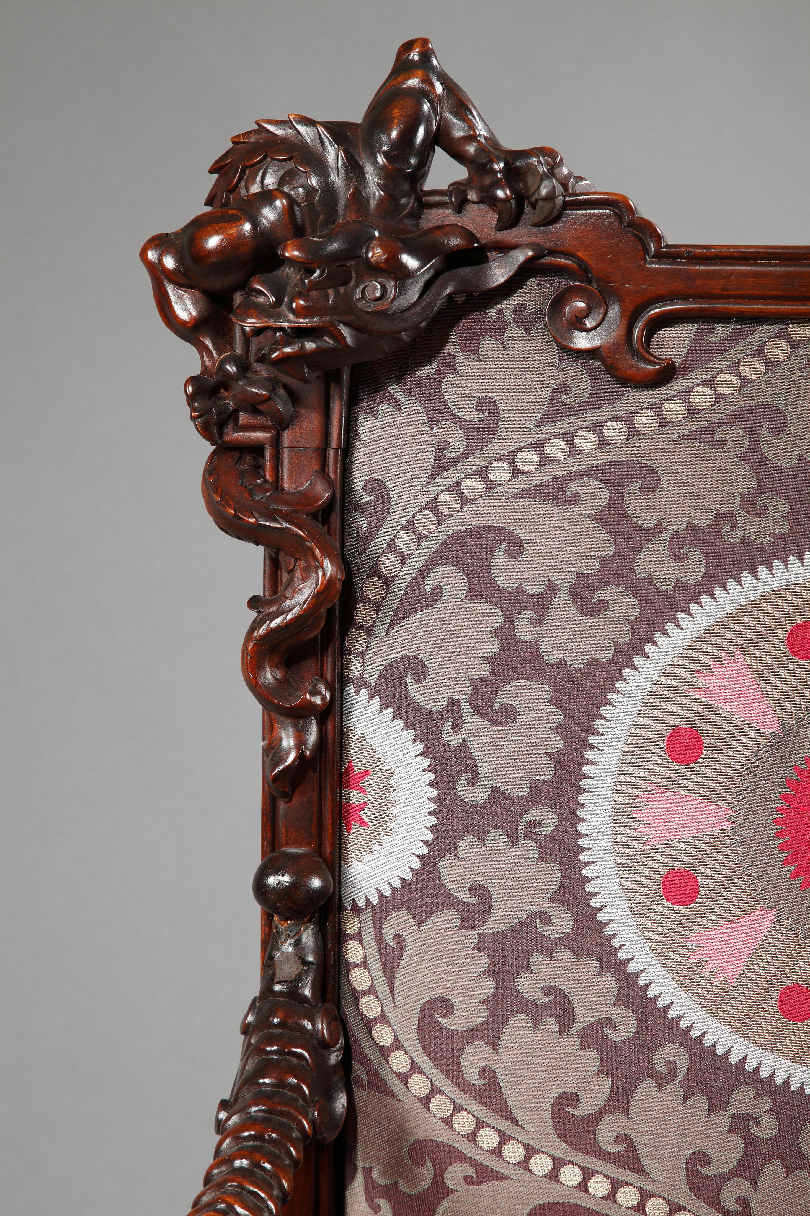 Francese Coppia di poltrone Aesthetic Movement attribuite a G.Viardot, Francia, circa 1880 in vendita