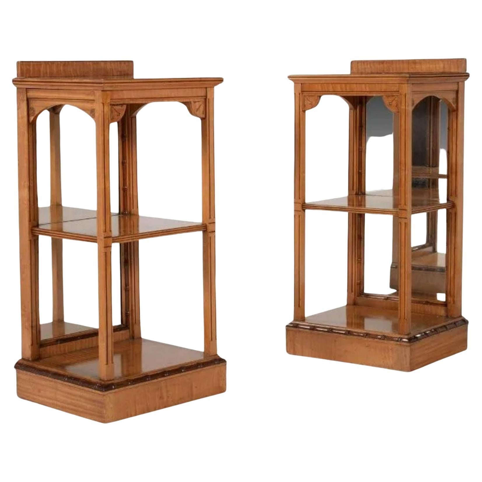Pair of Aesthetic Movement Bedside Tables, circa 1890