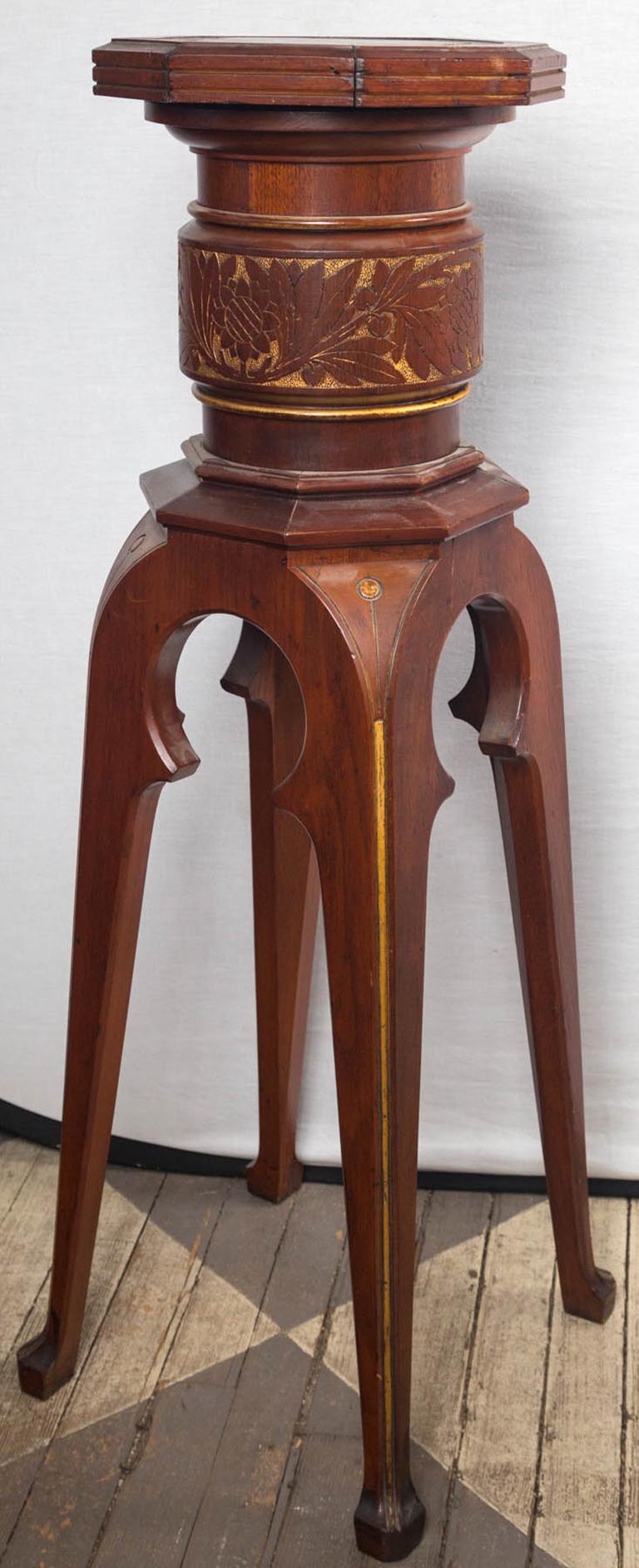 19th Century Pair of Aesthetic Movement Revolving Top Pedestals For Sale
