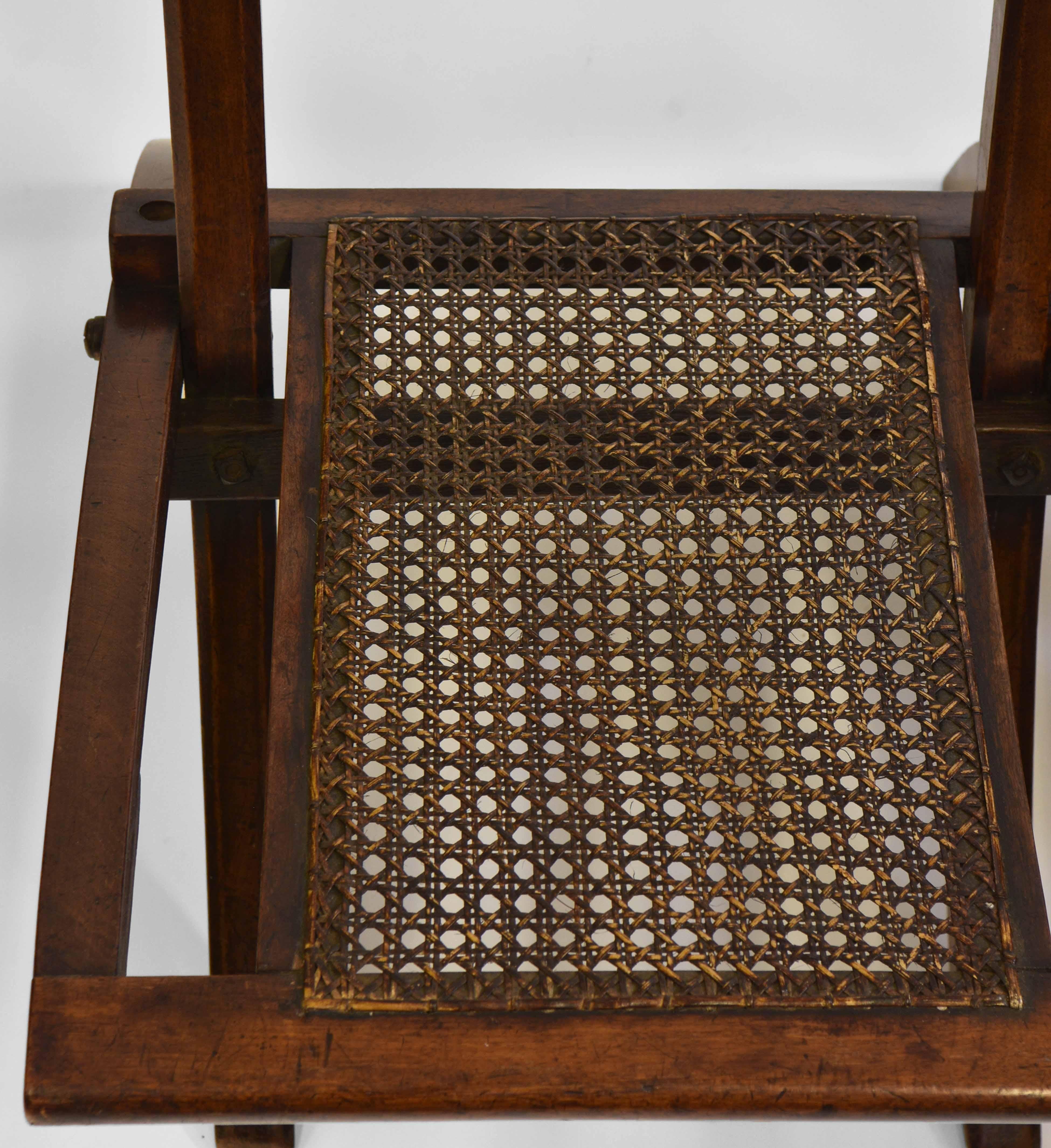 19th Century Pair of Aesthetic Movement Small Folding Chairs E.W Godwin Manner For Sale